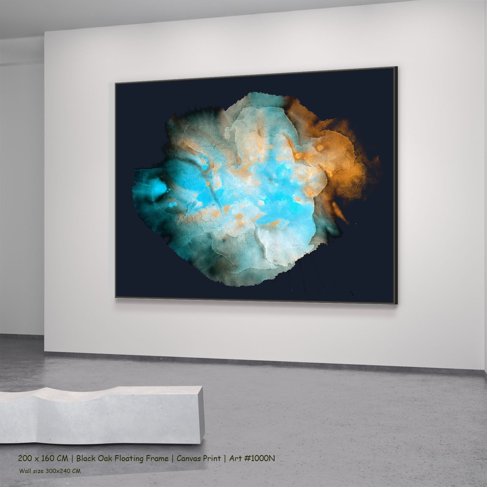 1000N - 1000N_200x160_black_oak_floating_frame_3