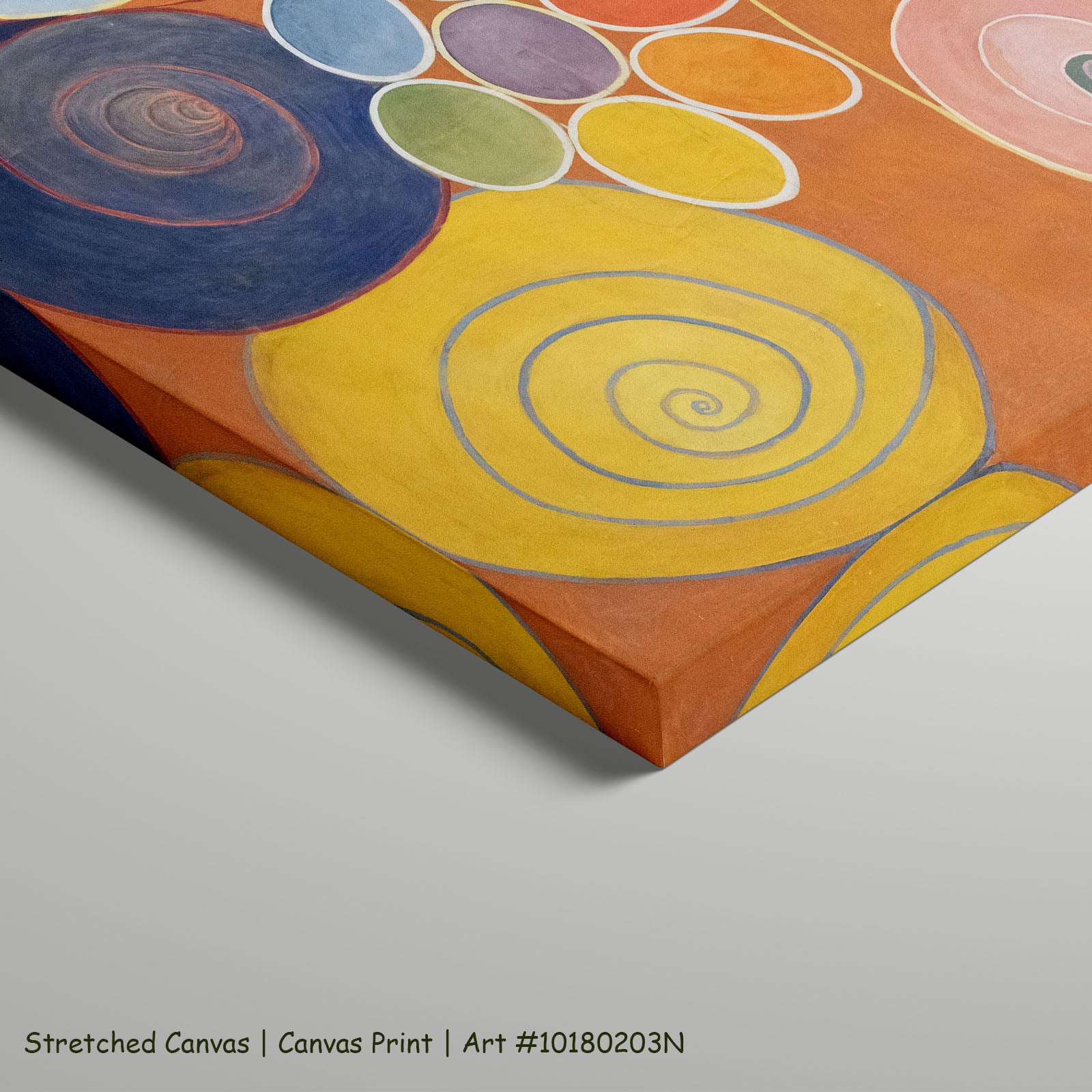 The Ten Largest, No. 3, Youth by Hilma af Klint as a large stretched orange and yellow Abstract canvas print