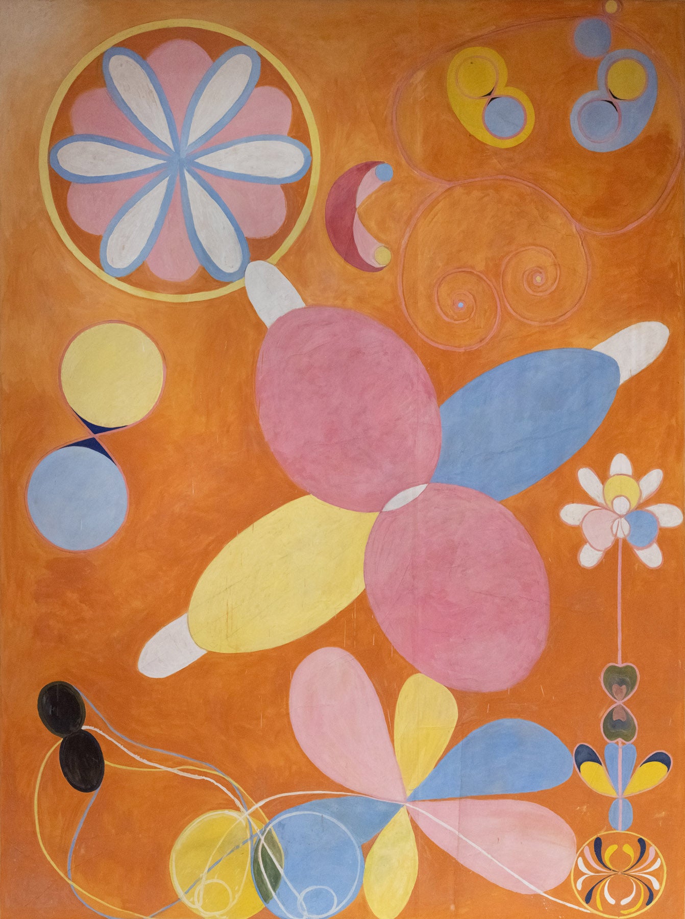 Large orange and pink Abstract canvas print of The Ten Largest, No. 4, Youth by Hilma af Klint