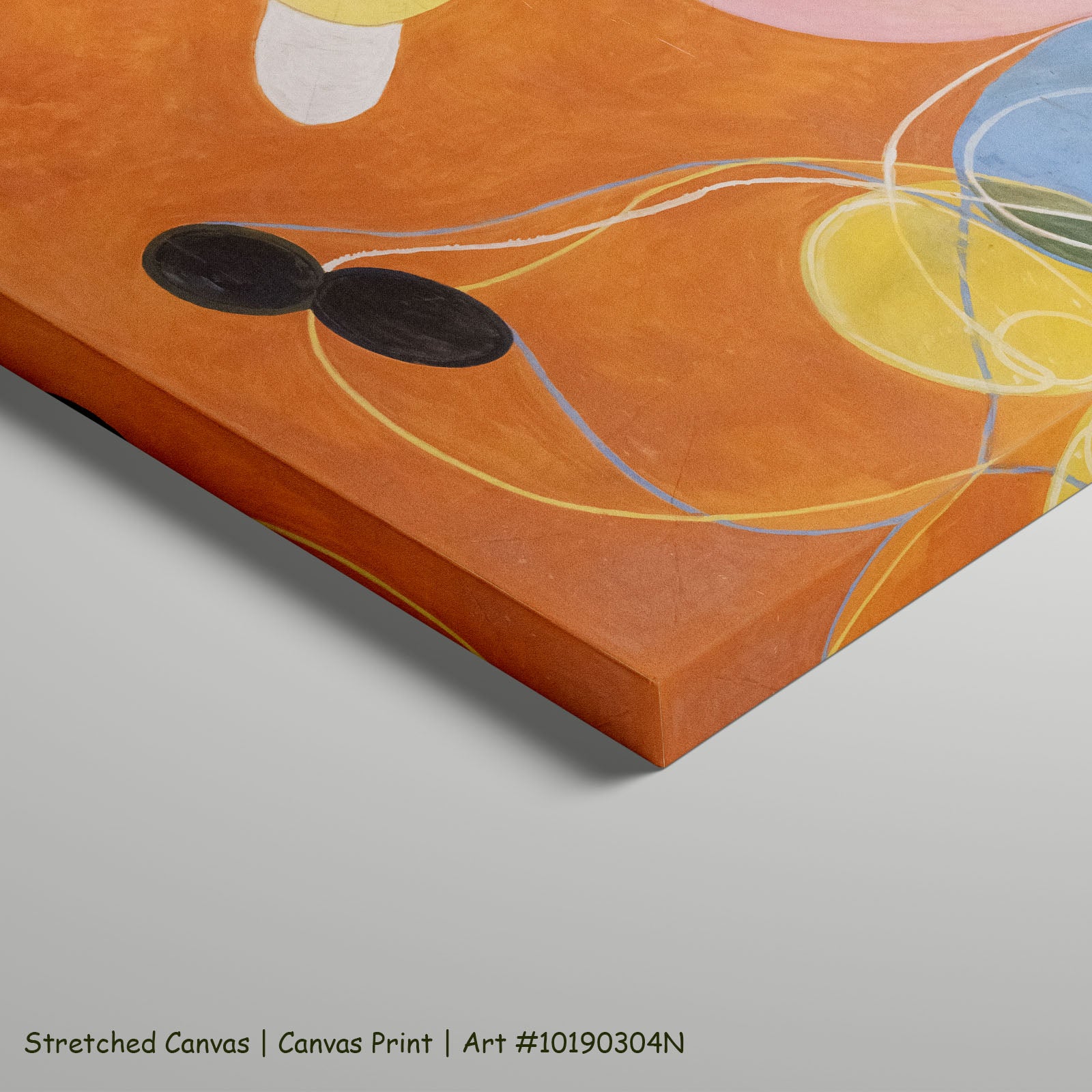 The Ten Largest, No. 4, Youth by Hilma af Klint as a large stretched orange and pink Abstract canvas print