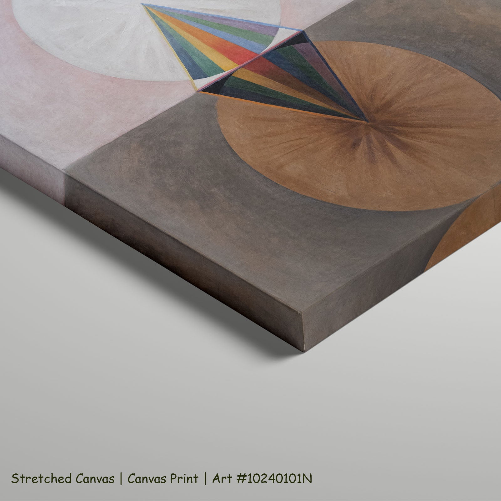The Swan, No. 12, Group IX by Hilma af Klint as a large stretched brown and white Geometric Abstract canvas print