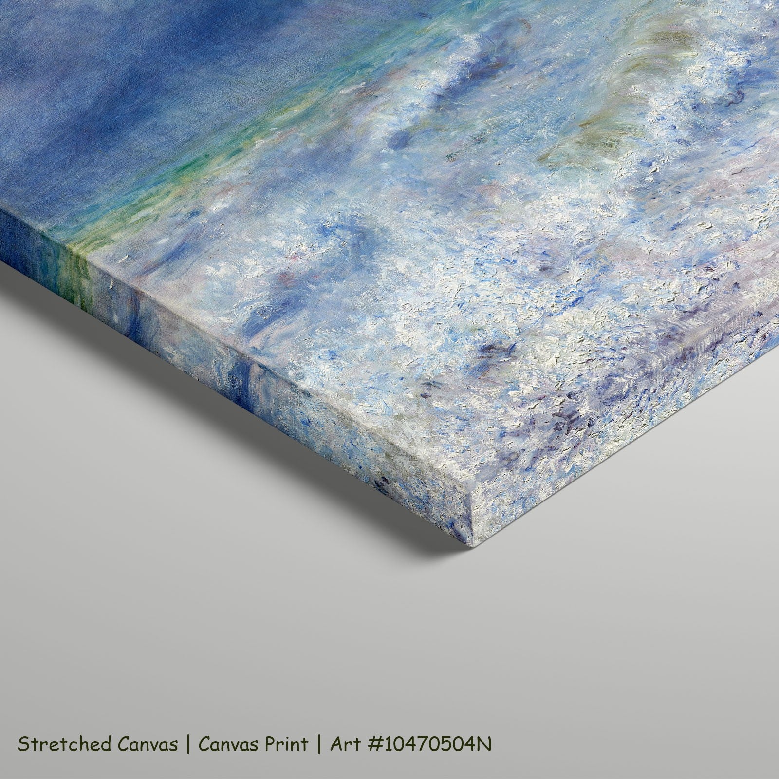 Seascape by Pierre-Auguste Renoir as a large stretched blue and white Impressionist canvas print