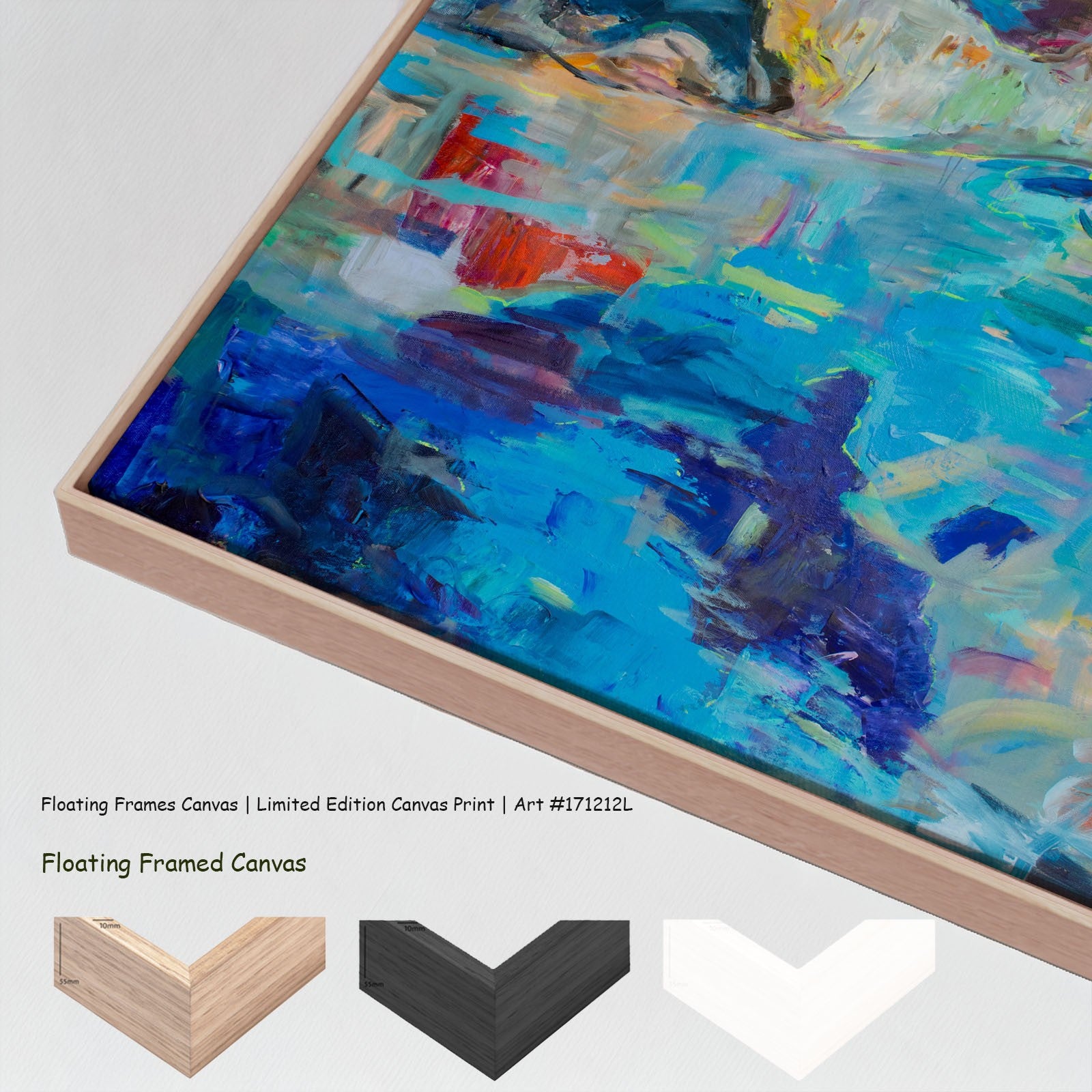 River Washes Me Extra Large canvas wall art with floating frame options
