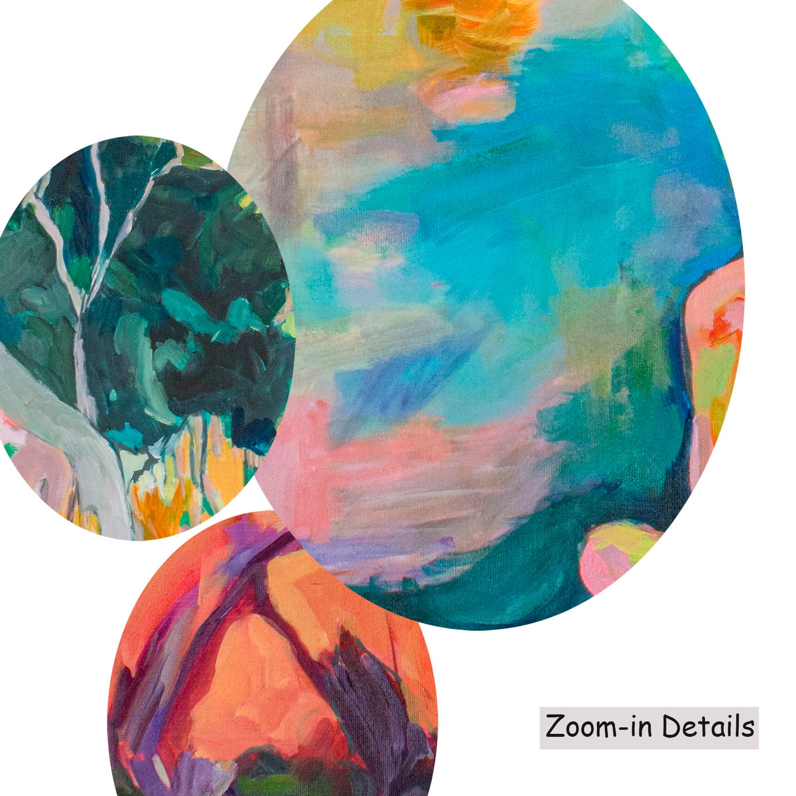 Undecorated canvas — close-up of brushwork texture and surface
