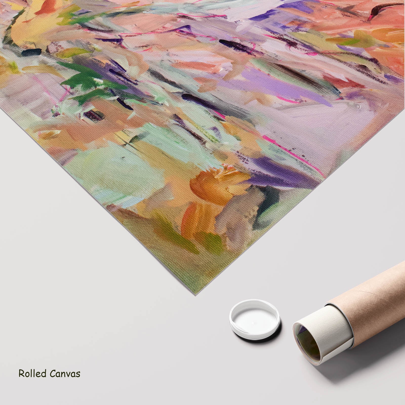 No Words Large Modern art as a rolled canvas print