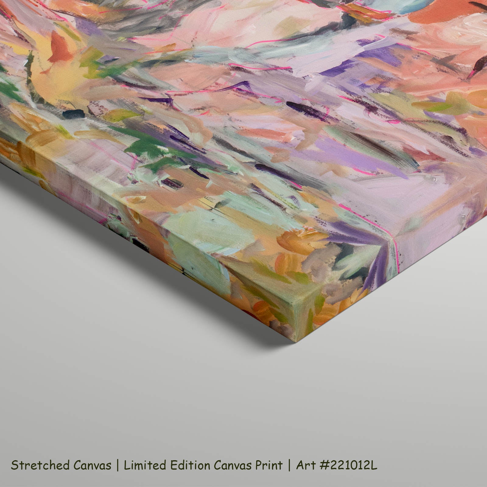No Words Large Modern art on stretched canvas
