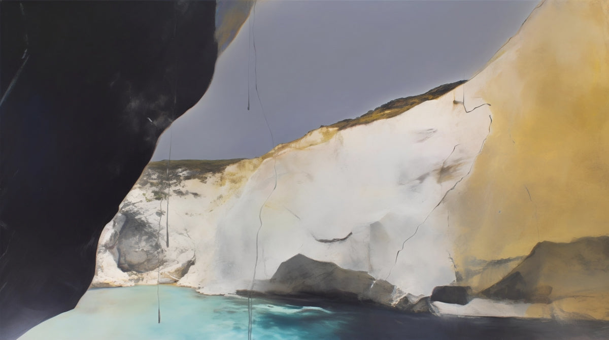 The Cliff — Tall Abstract Landscape canvas wall art