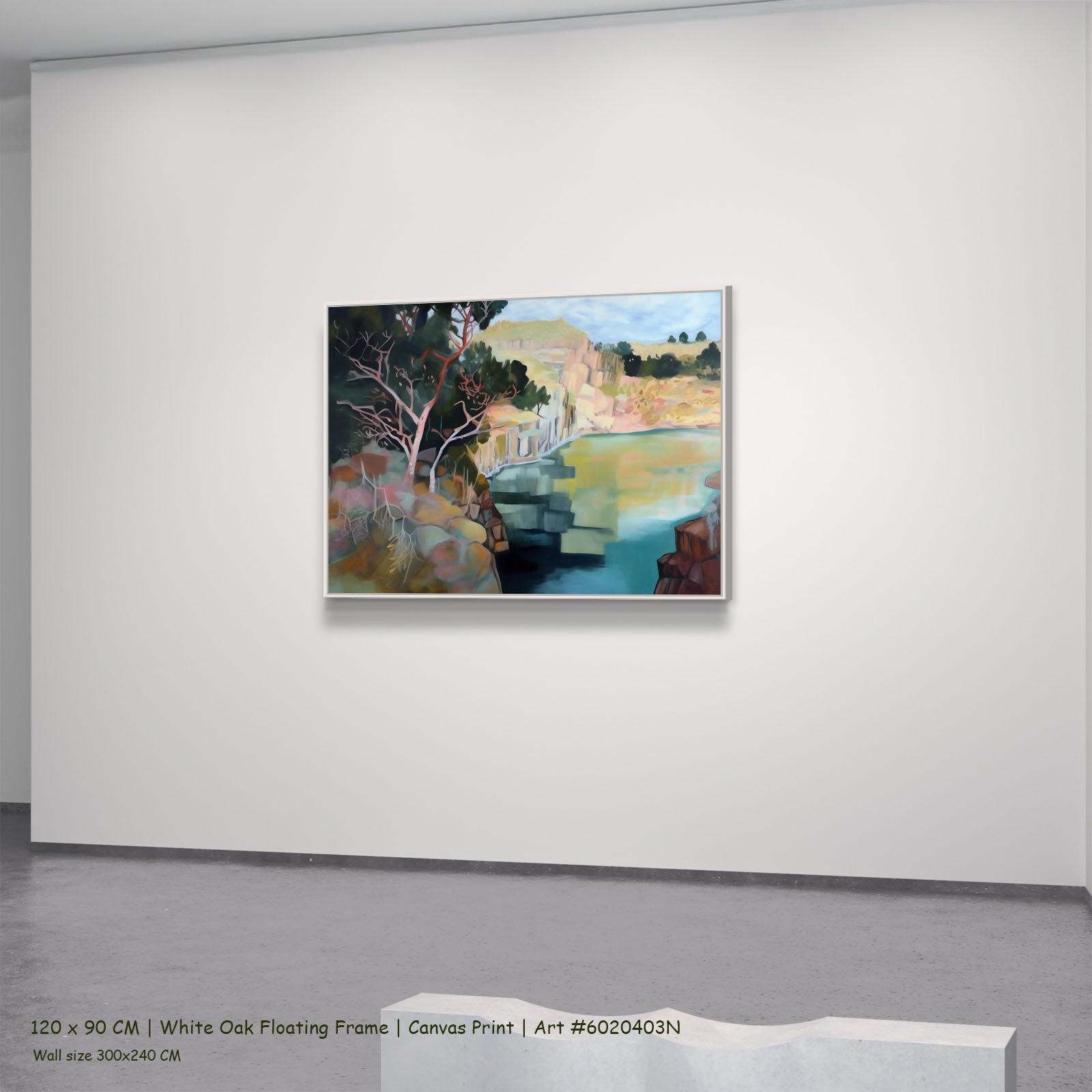 2338N — white oak mockup, large canvas print