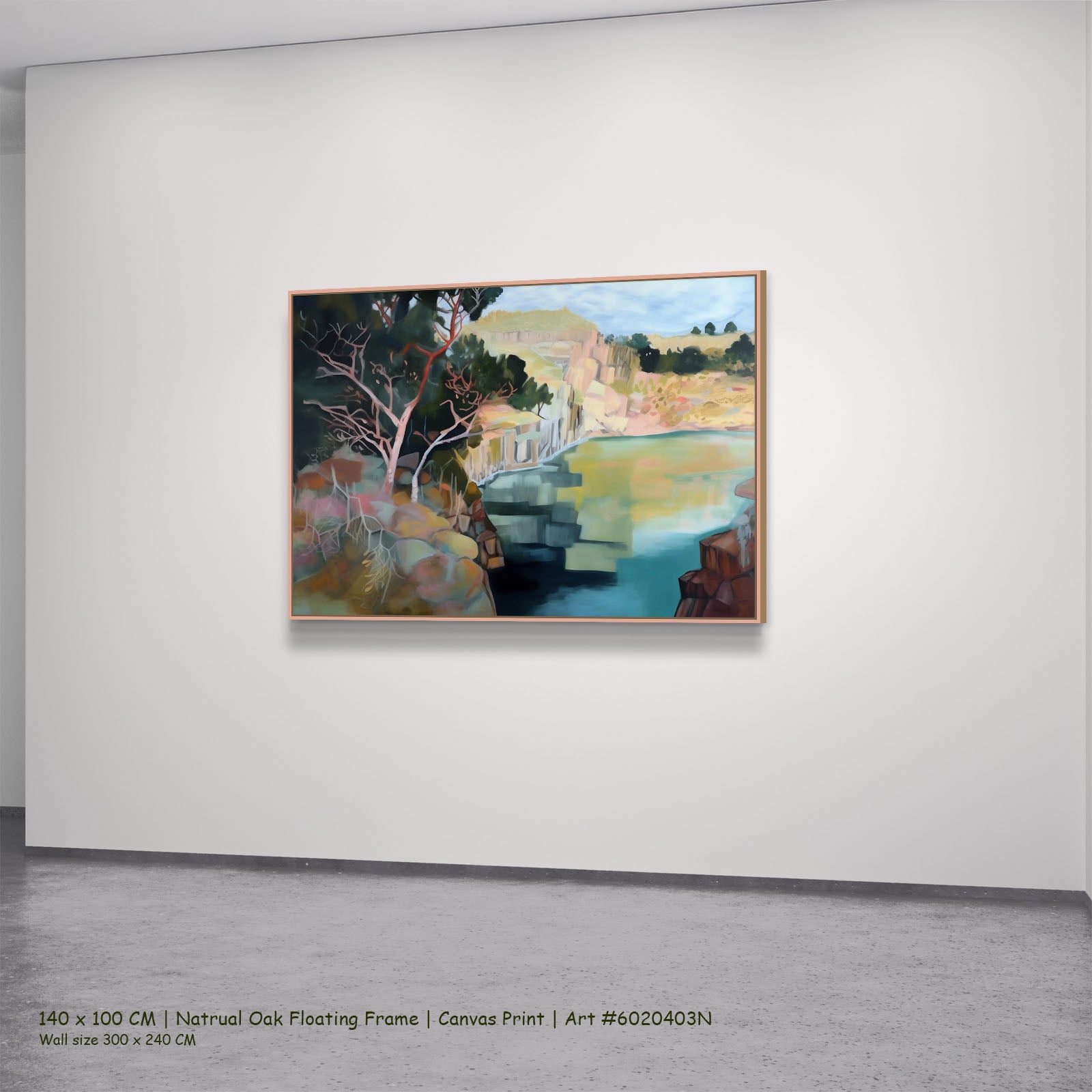 2338N — natural oak mockup, large canvas print