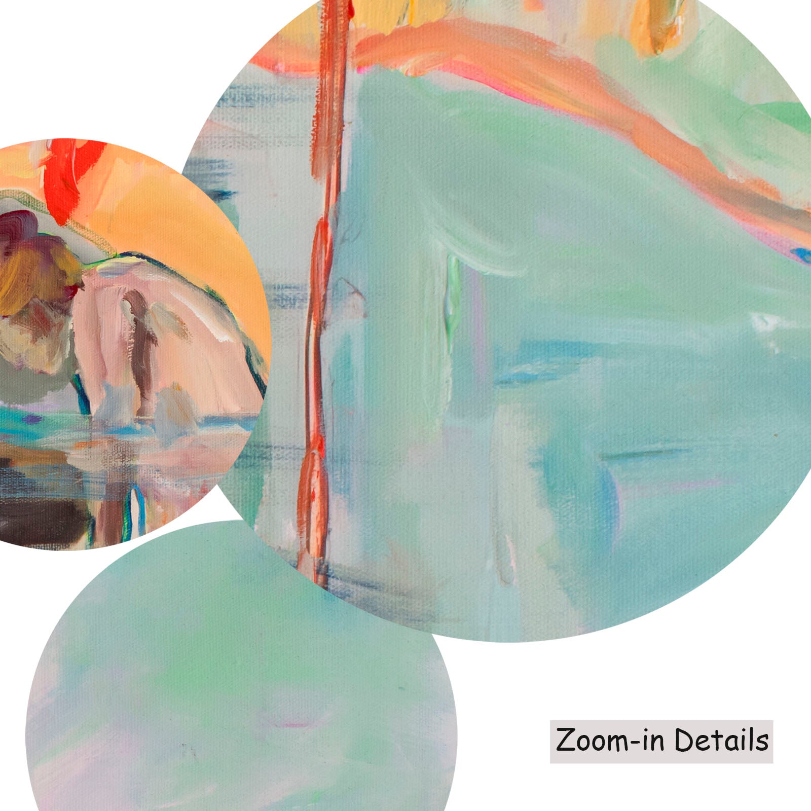Faithful canvas — close-up of brushwork texture and surface