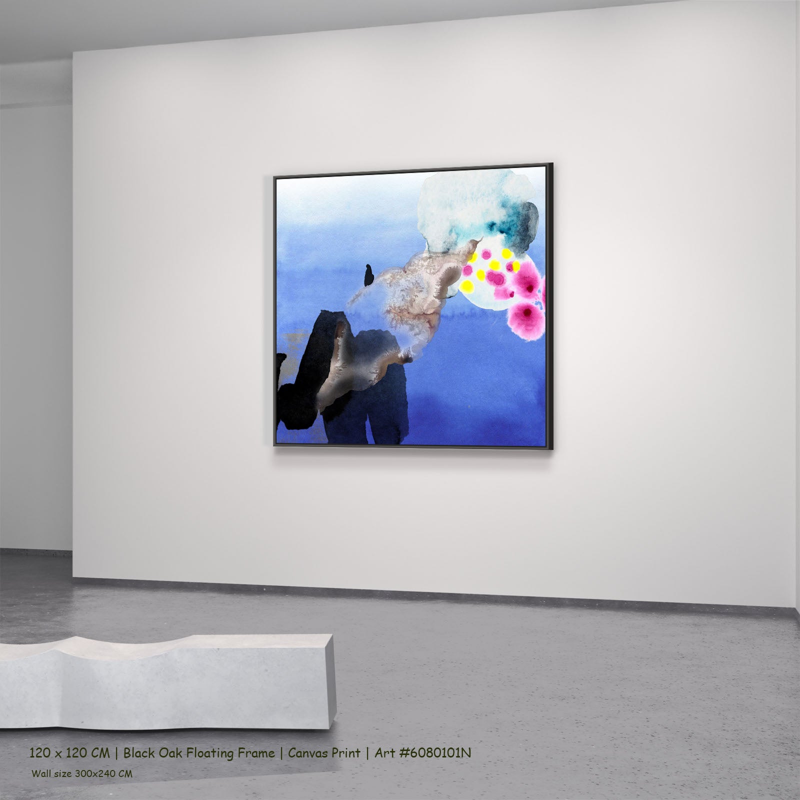 2501227N — black oak mockup, large canvas print