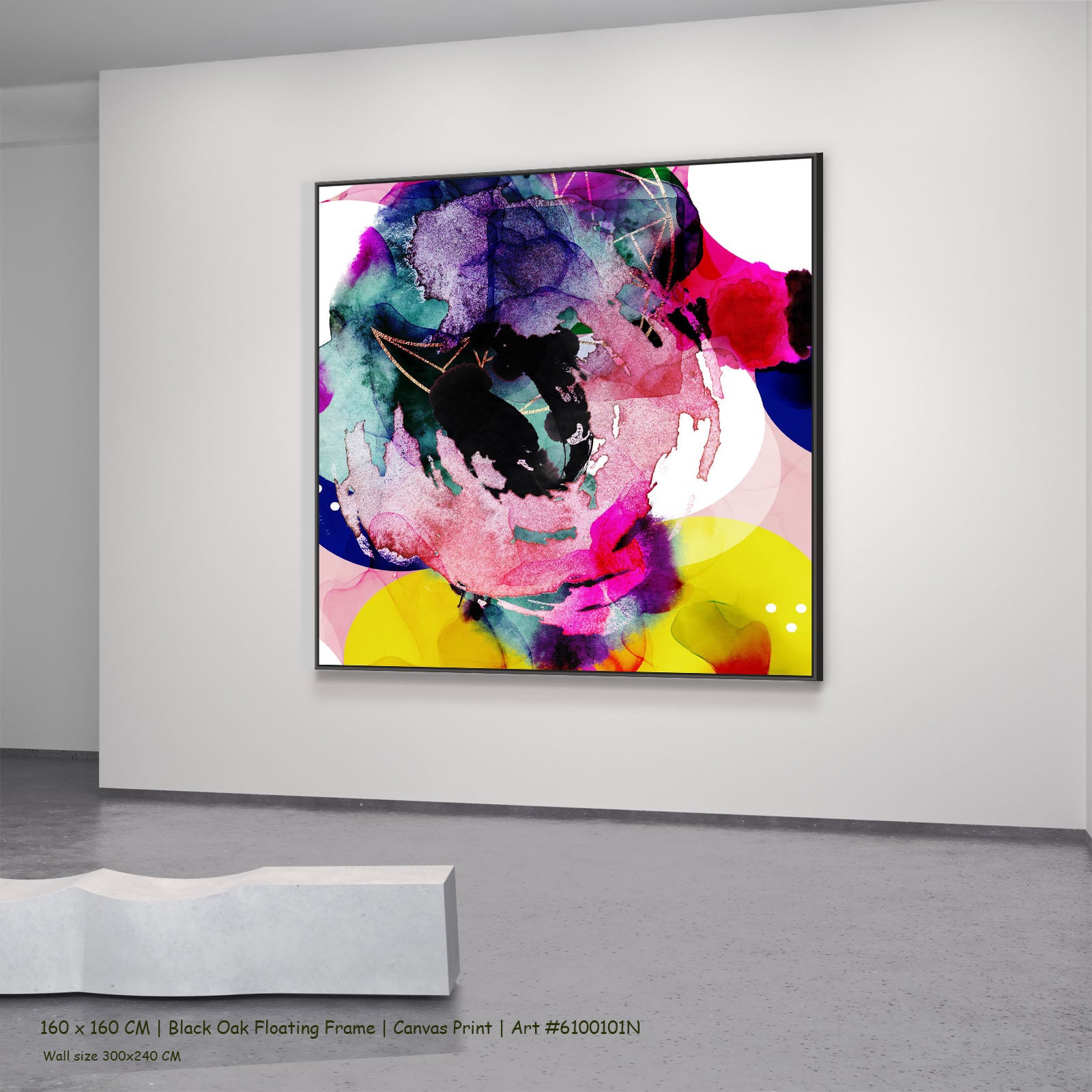 2501229N — black oak mockup, large canvas print