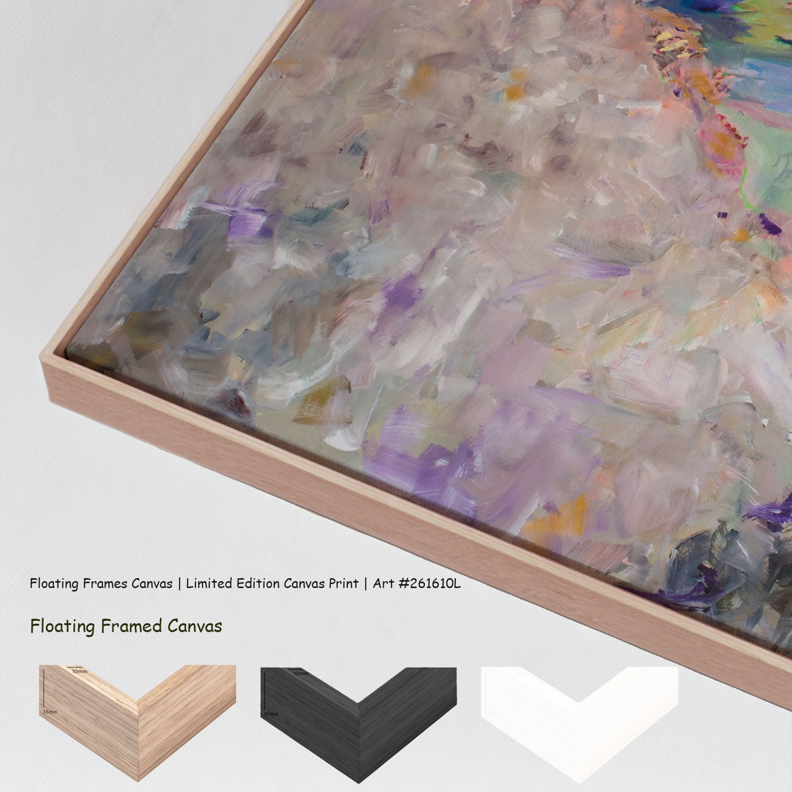 Accidental Knowing Oversized canvas wall art with floating frame options