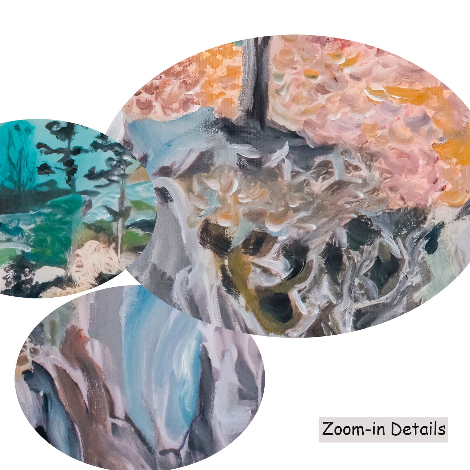 Beauty canvas — close-up of brushwork texture and surface
