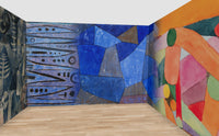 Colour Play Wall Mural — shown in a 12 m room at 270 cm ceiling