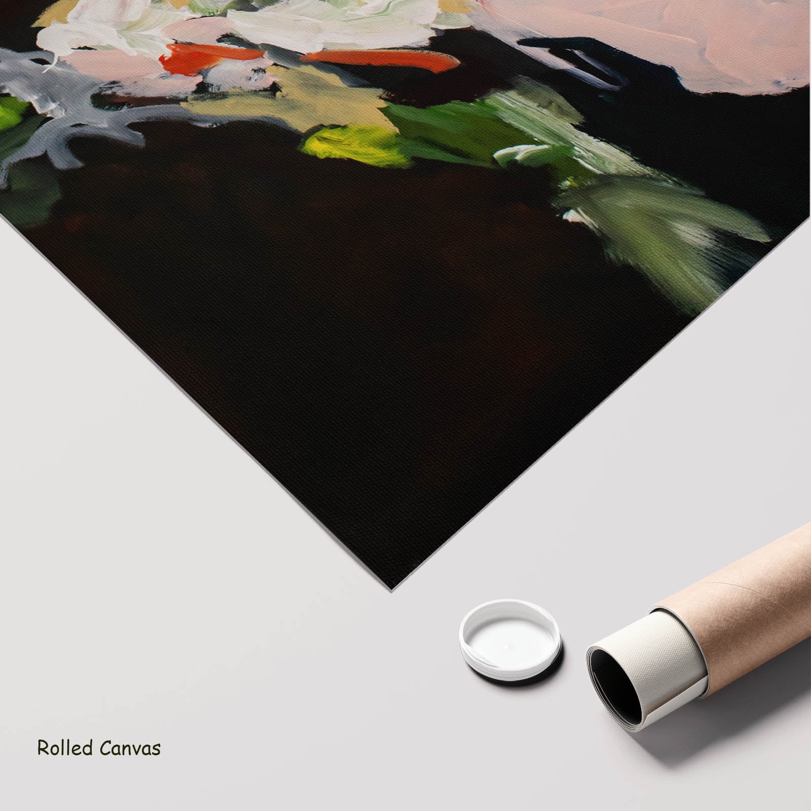 Rooted Presence Large Scale Abstract art as a rolled canvas print