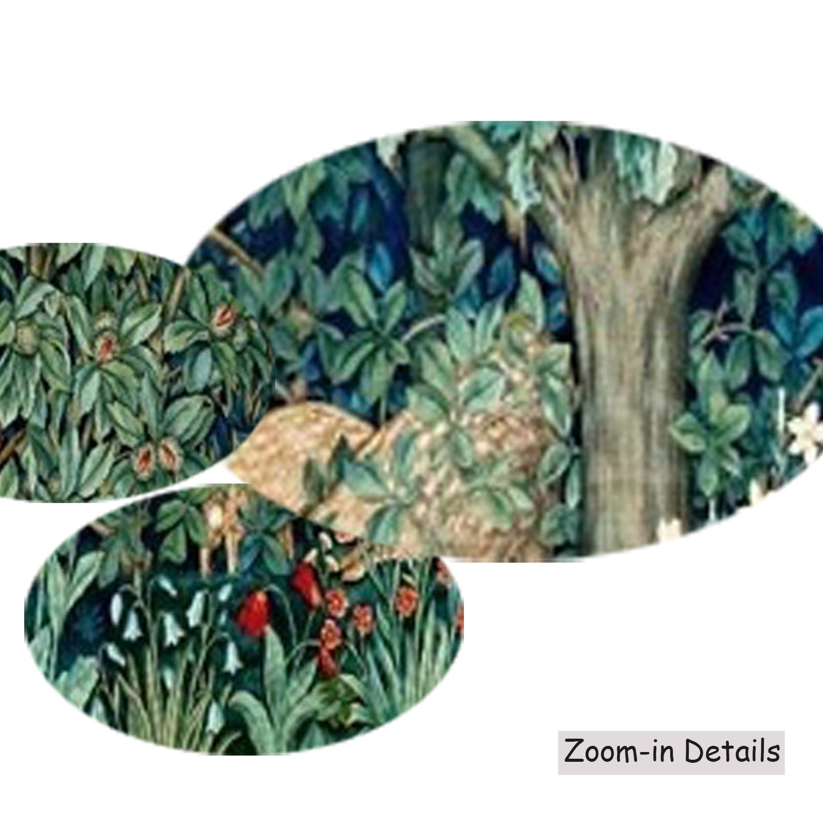 Fresh Forest — detail, large green forest canvas print