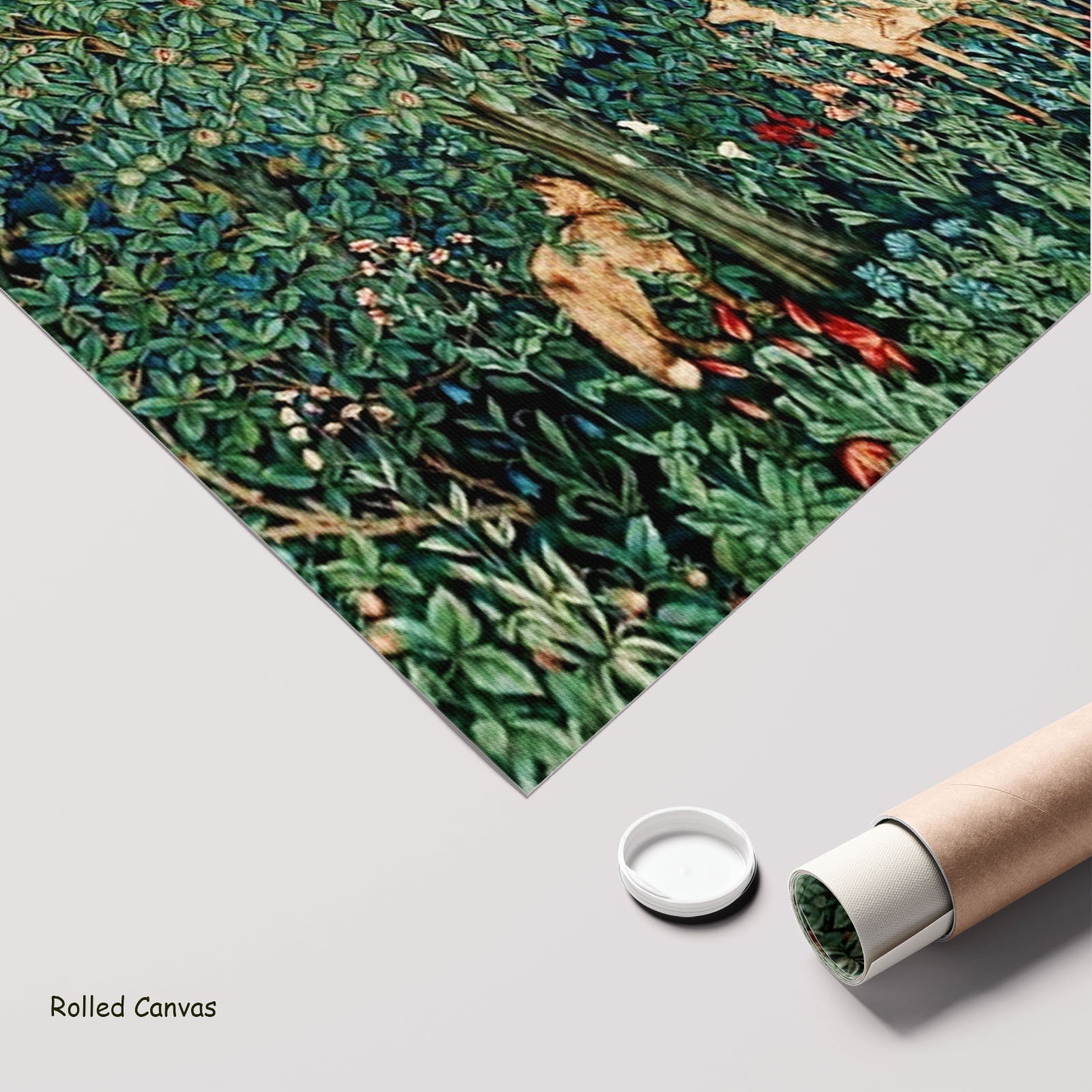 Fresh Forest — rolled, large green forest canvas print