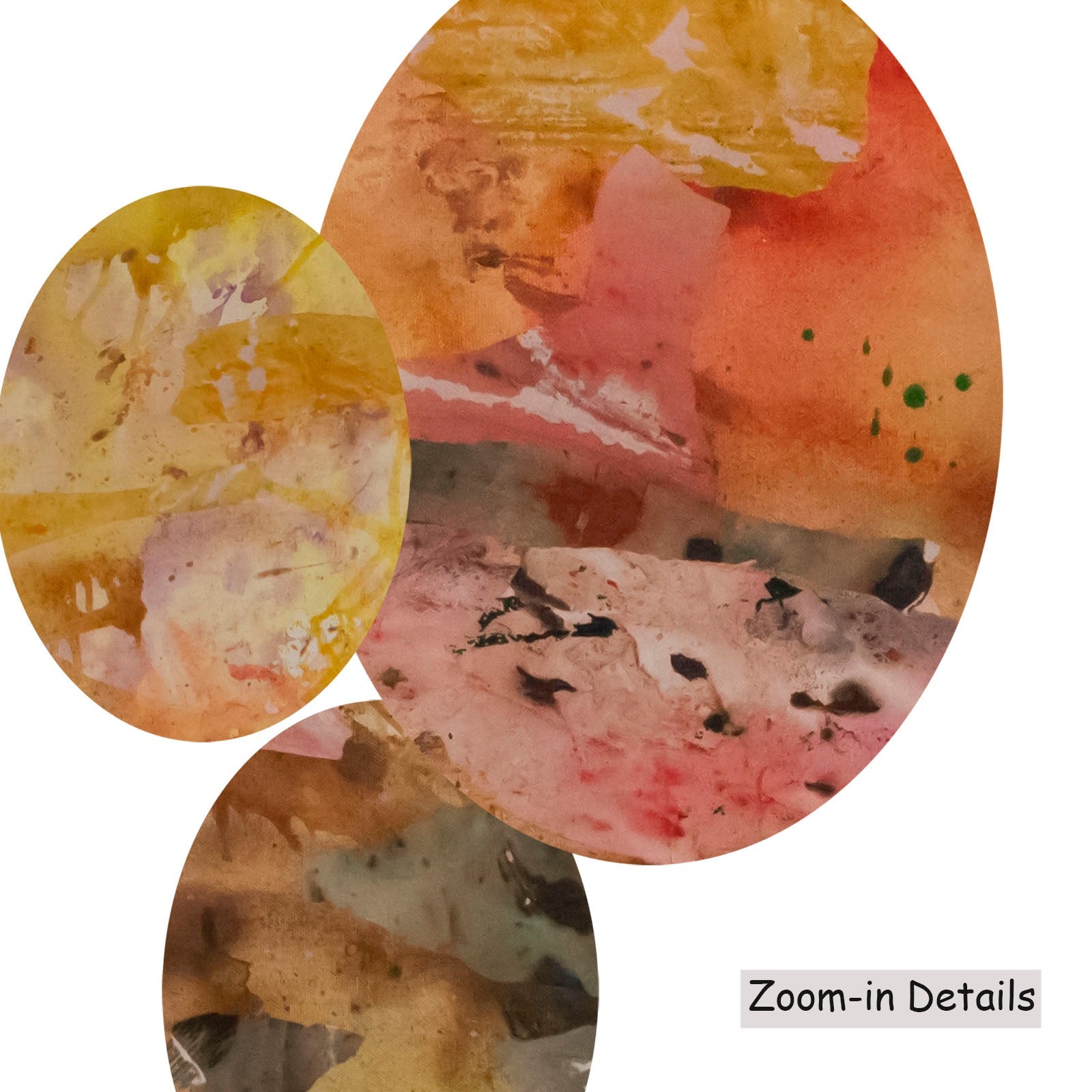 Walk Through Dawn canvas — close-up of brushwork texture and surface