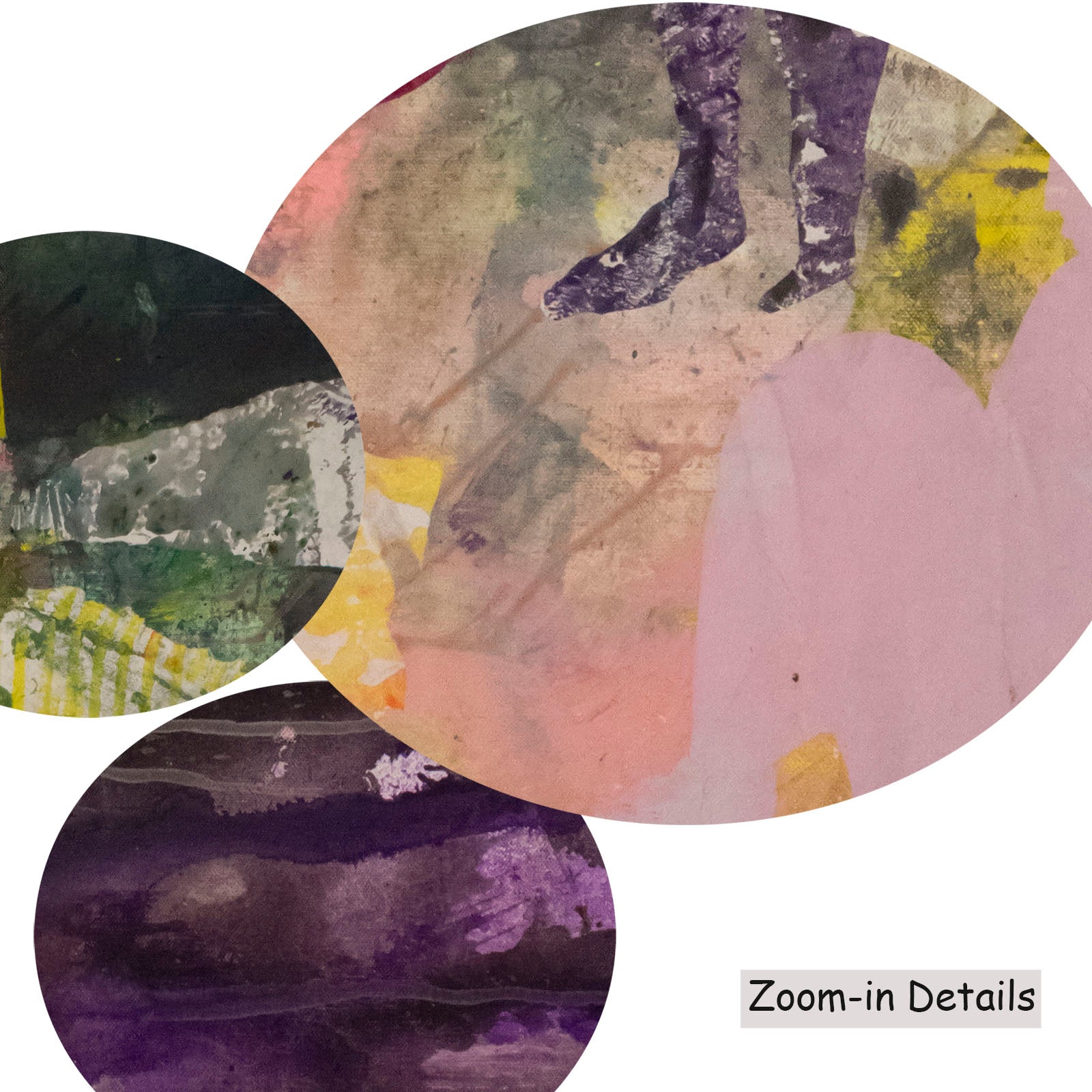 As We Are canvas — close-up of brushwork texture and surface