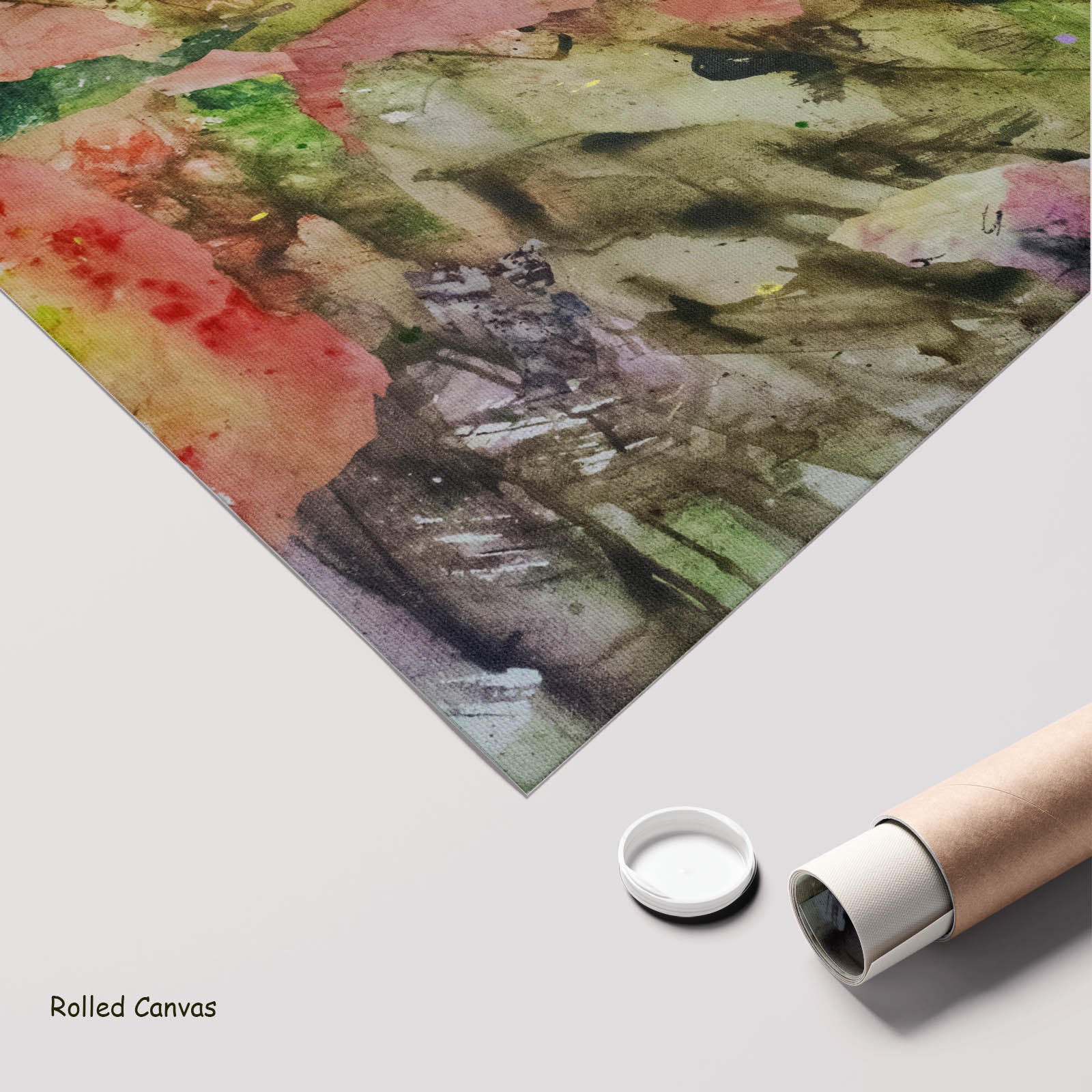 The Merge Large Scale Abstract art as a rolled canvas print