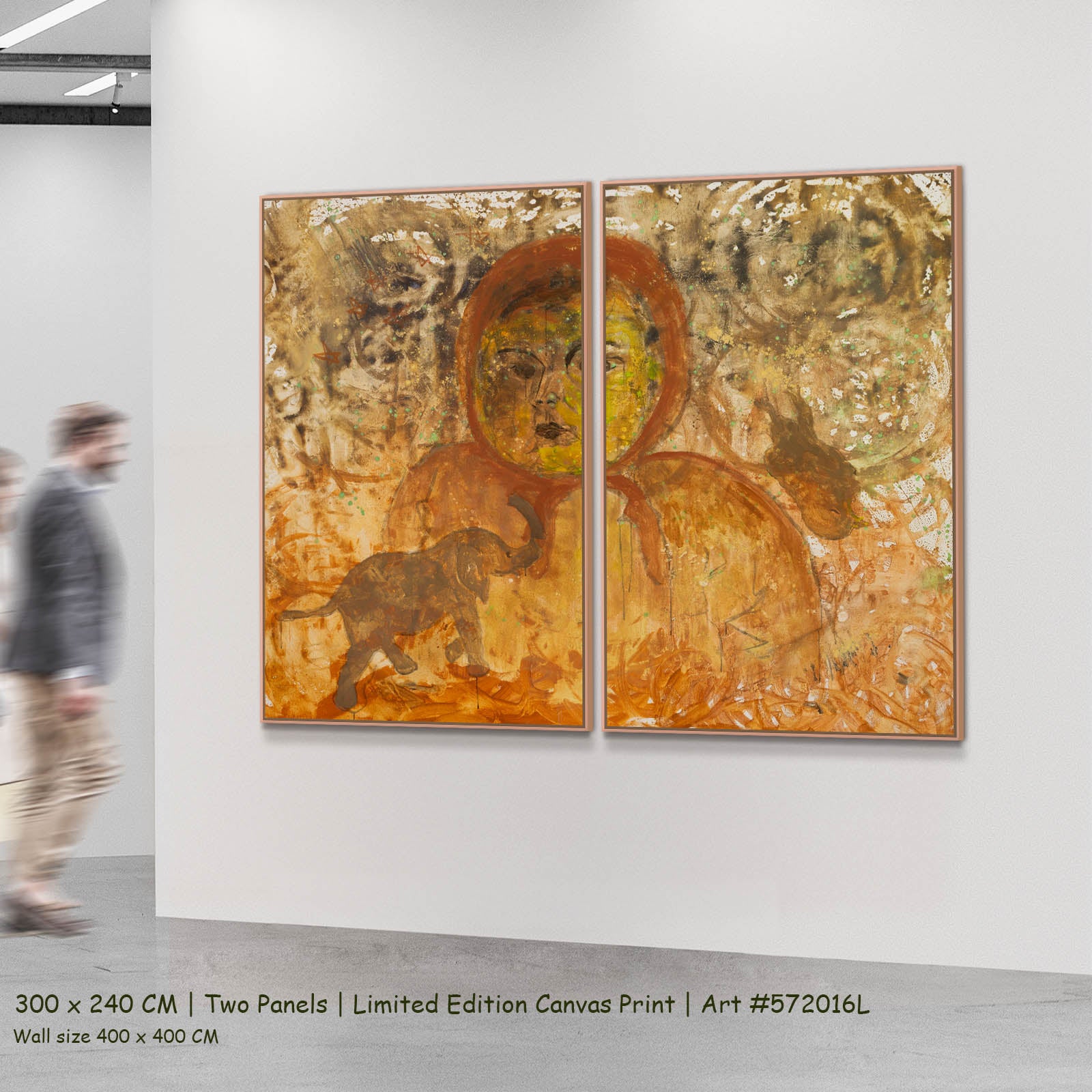 The Home I Don't Belong Modern two-panel canvas wall art set, 300 × 240 cm