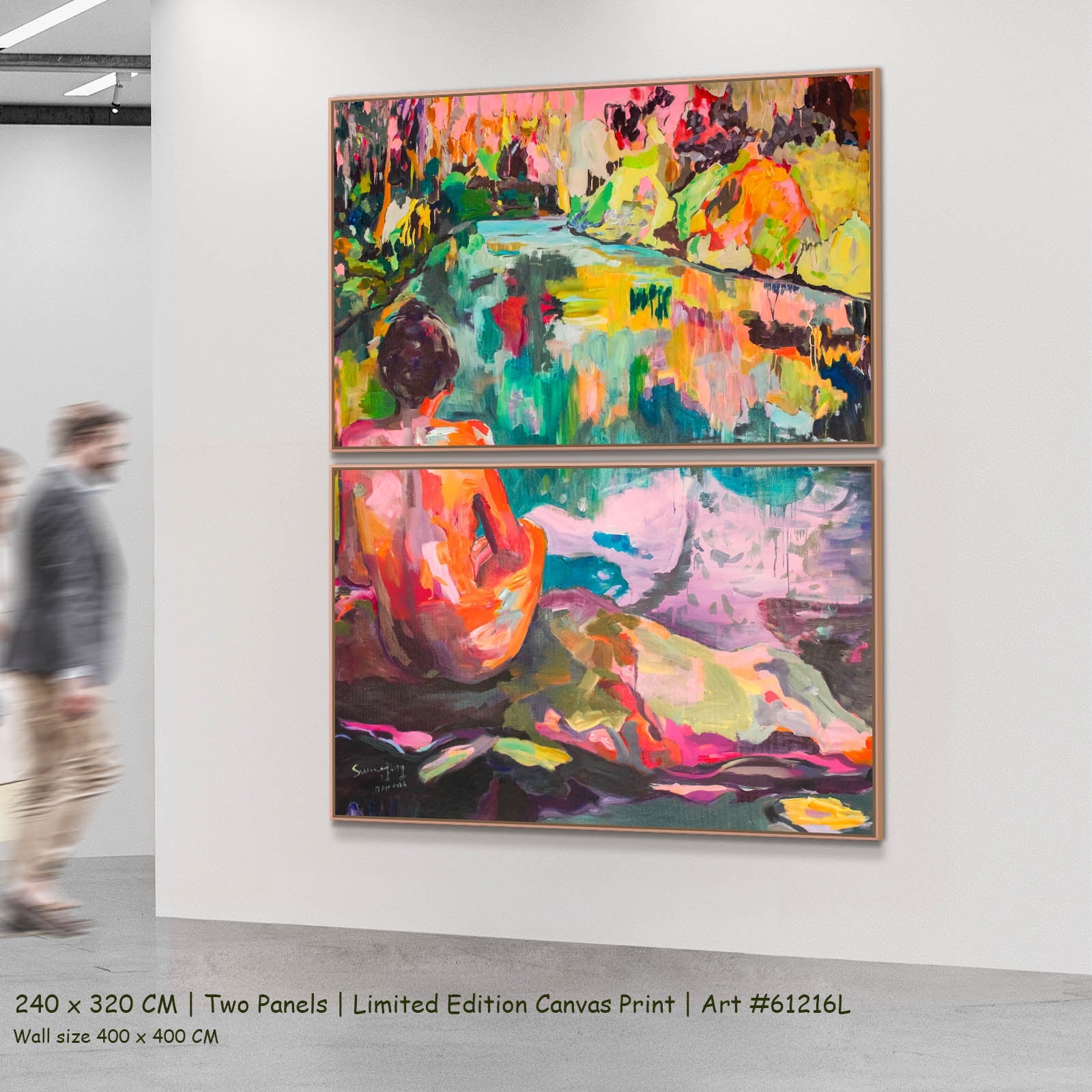 The Start of a Summer Contemporary two-panel canvas wall art set, 240 × 320 cm