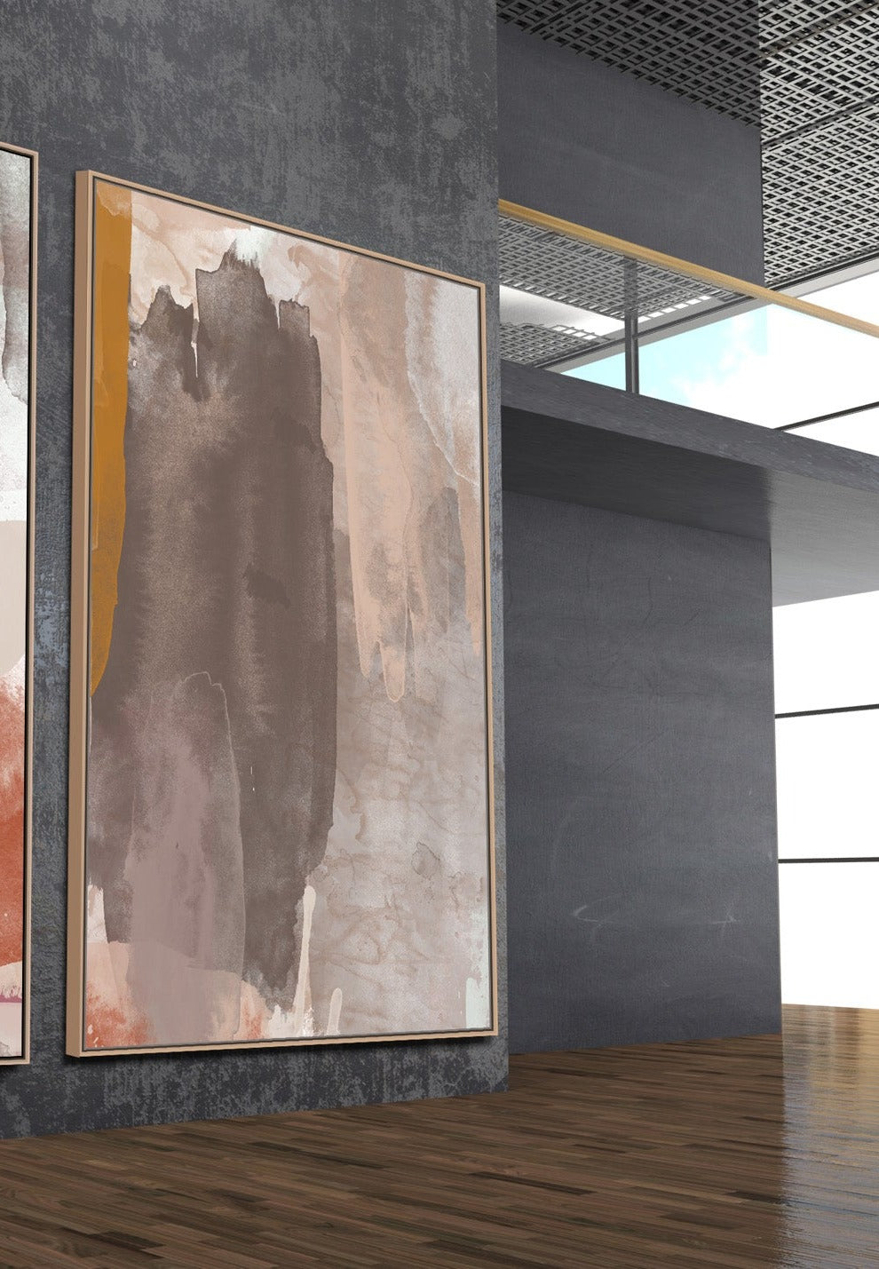 Sunset II — large abstract canvas print on the wall of a modern interior