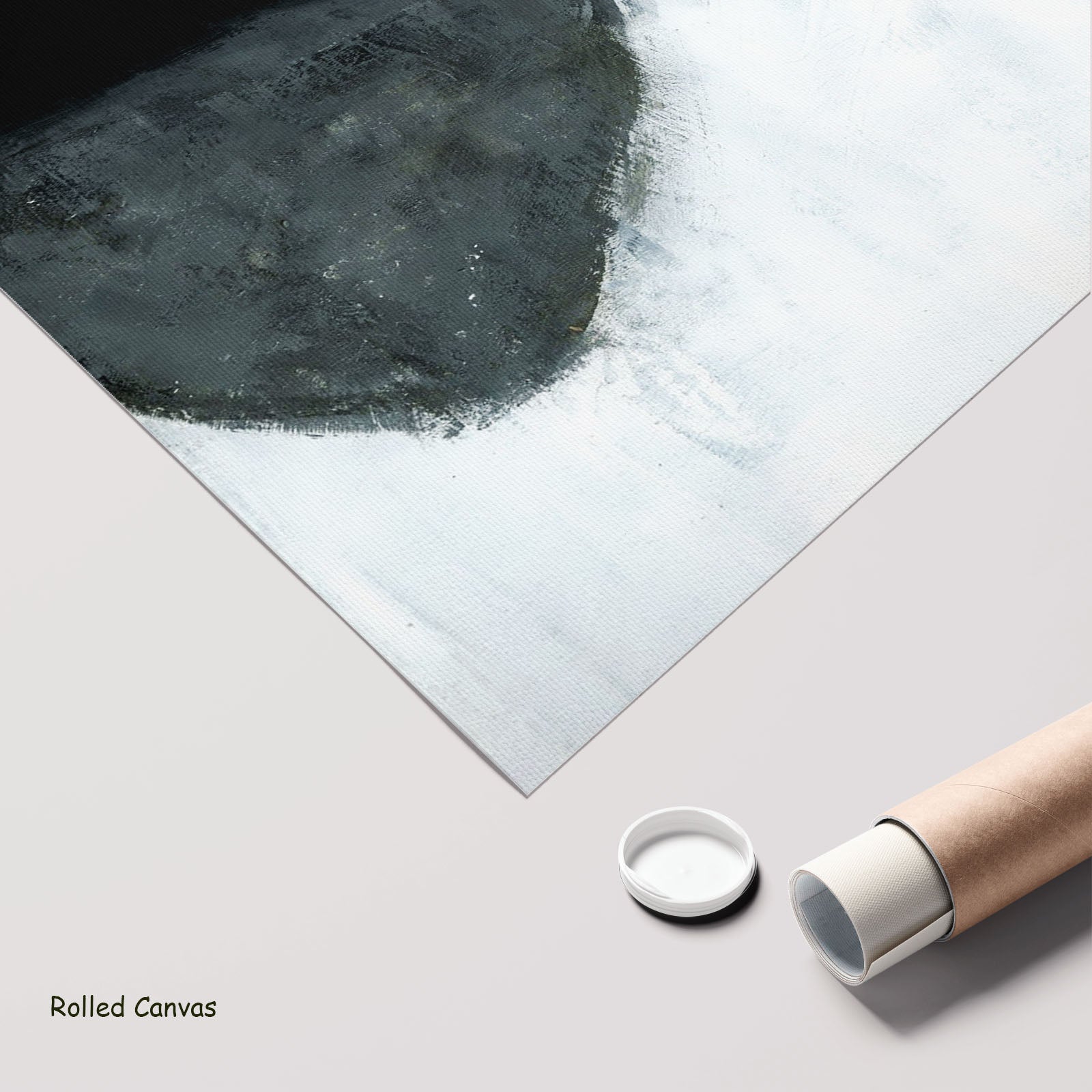 Monochrome Geometry II — rolled giclée canvas print
