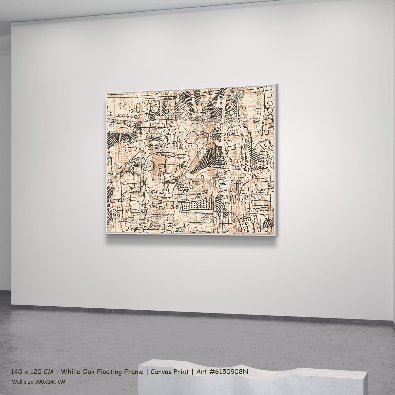 710N — white oak mockup, large canvas print
