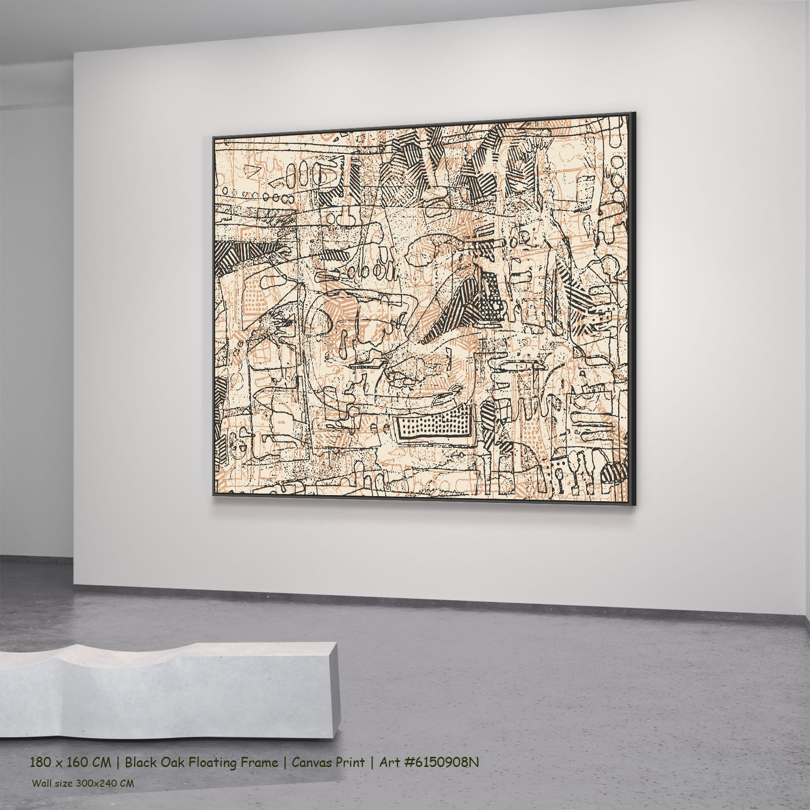 710N — black oak mockup, large canvas print