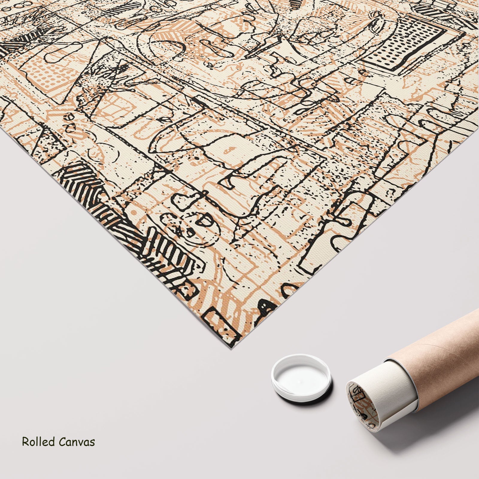 710N — rolled mockup, large canvas print