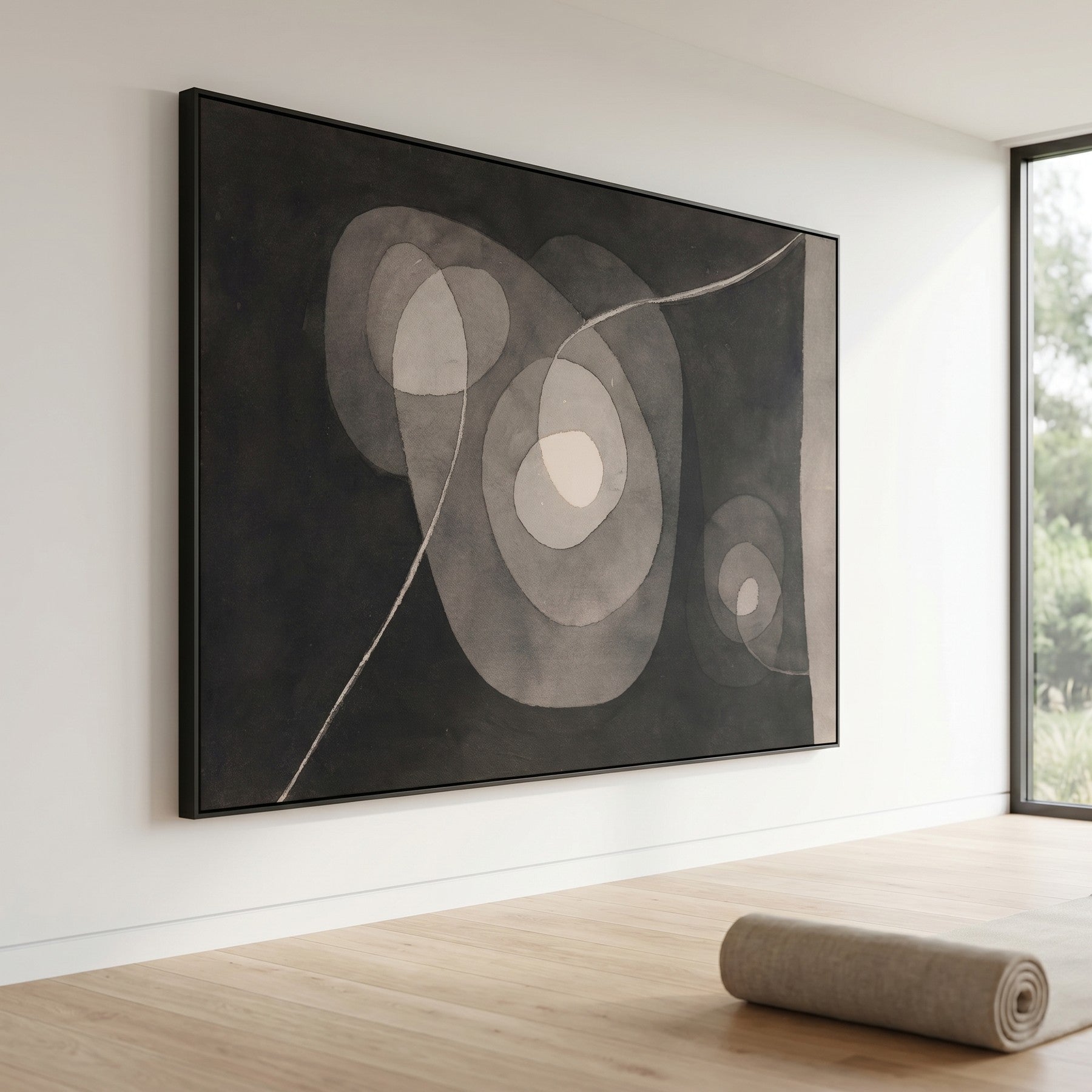Spiral Screw Flowers II Botanical canvas wall art shown in a styled room by Paul Klee (view 5)