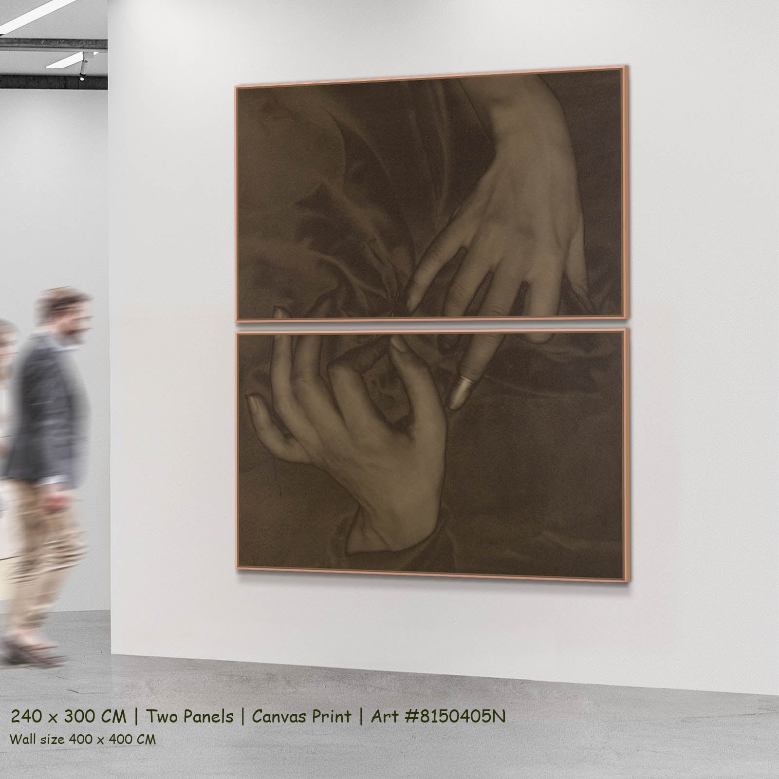 Georgia O'Keeffe — Hands and Thimble Photography two-panel canvas wall art set, 240 × 300 cm