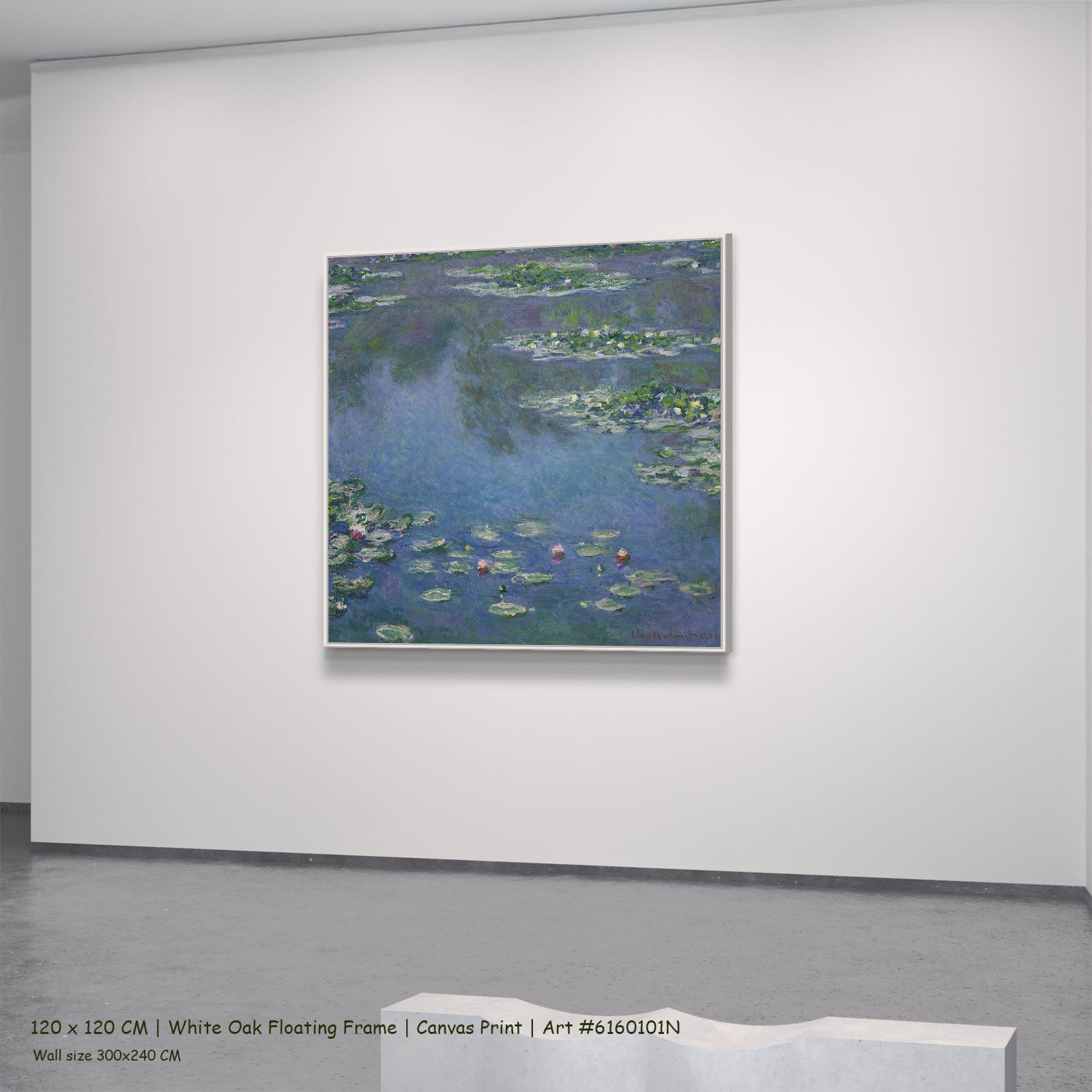 822N — white oak mockup, large canvas print