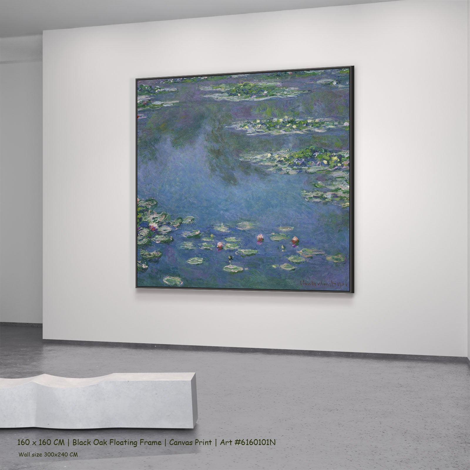 822N — black oak mockup, large canvas print