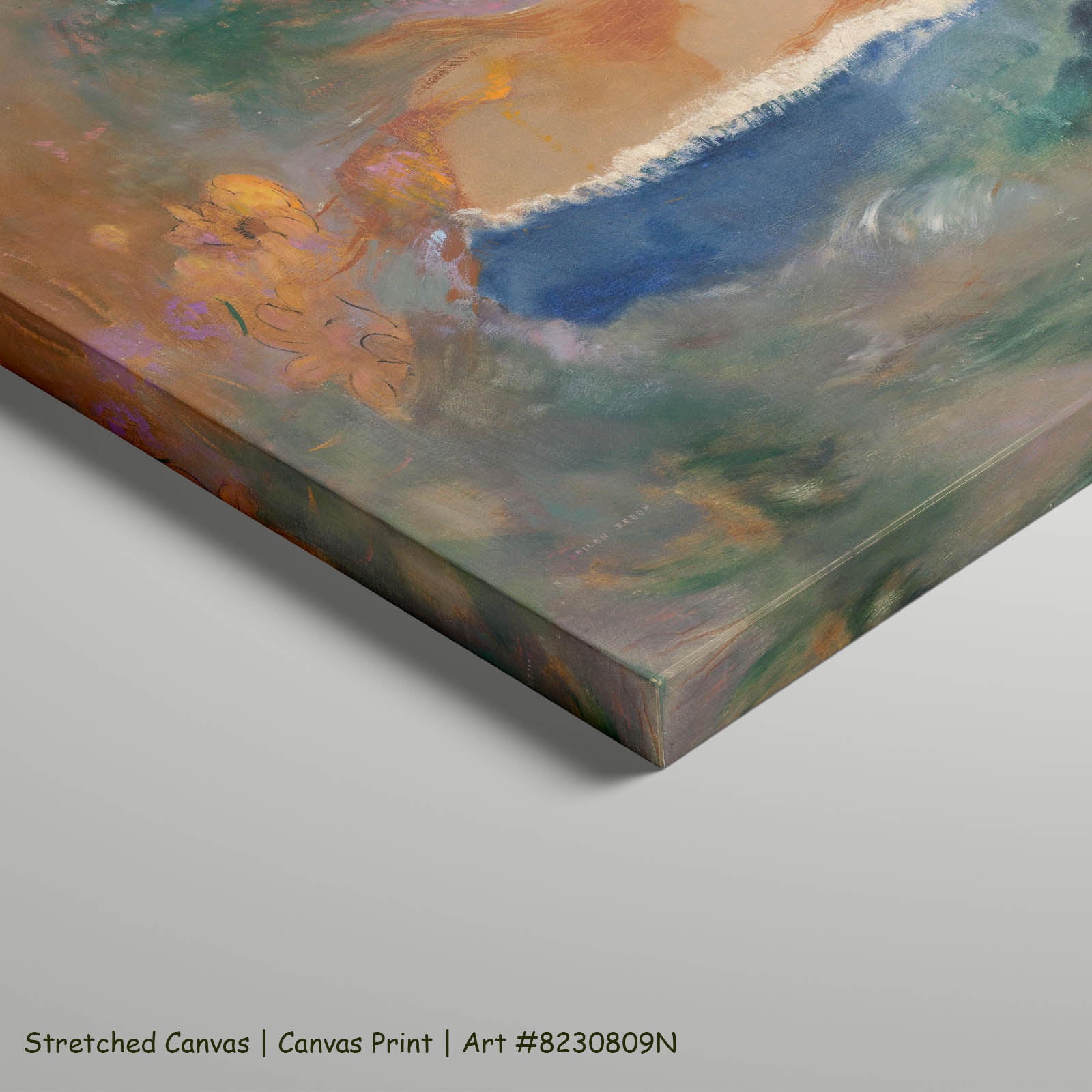 Ophelia with a Blue Wimple Figure art on stretched canvas