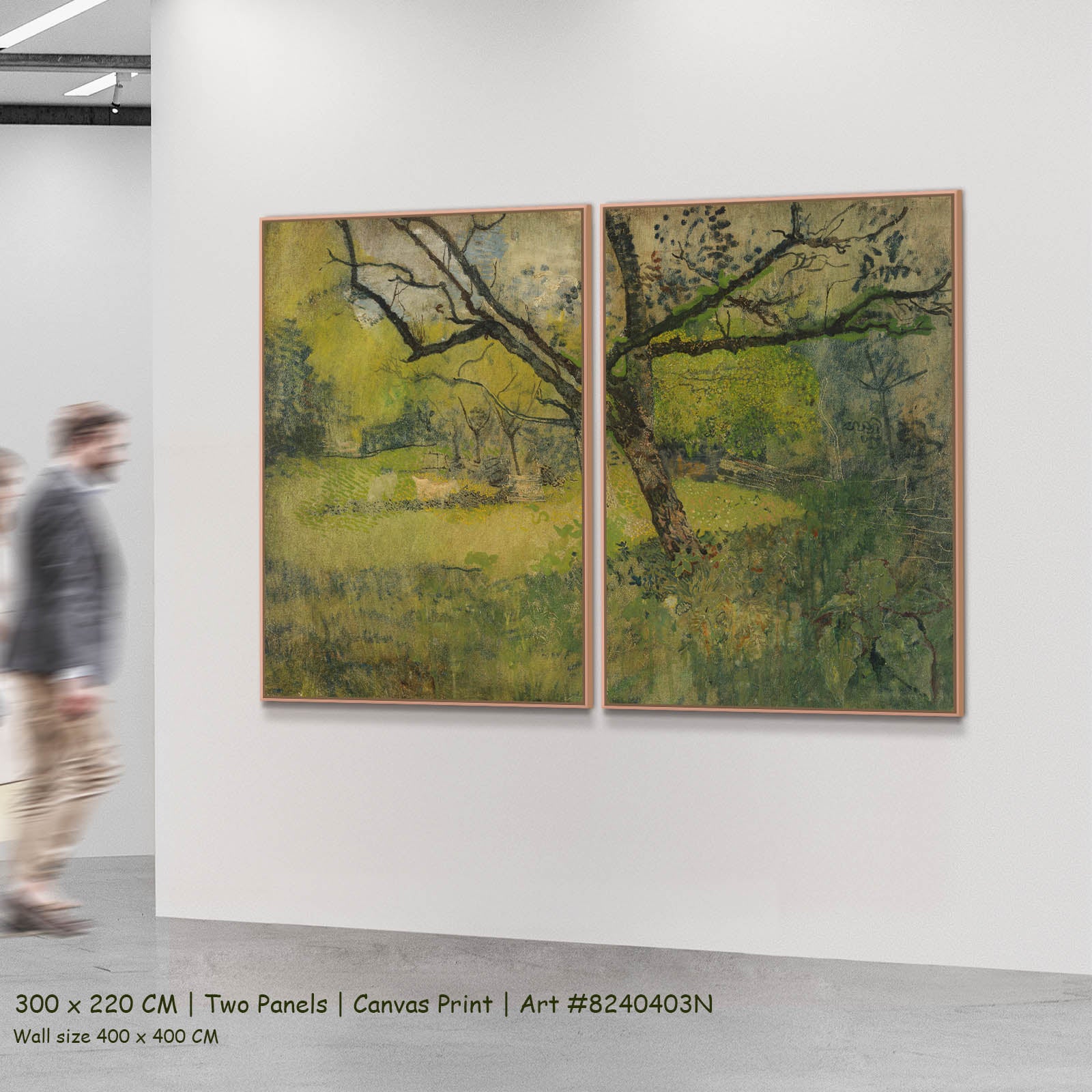 Orchard at Eemnes Landscape two-panel canvas wall art set, 300 × 220 cm