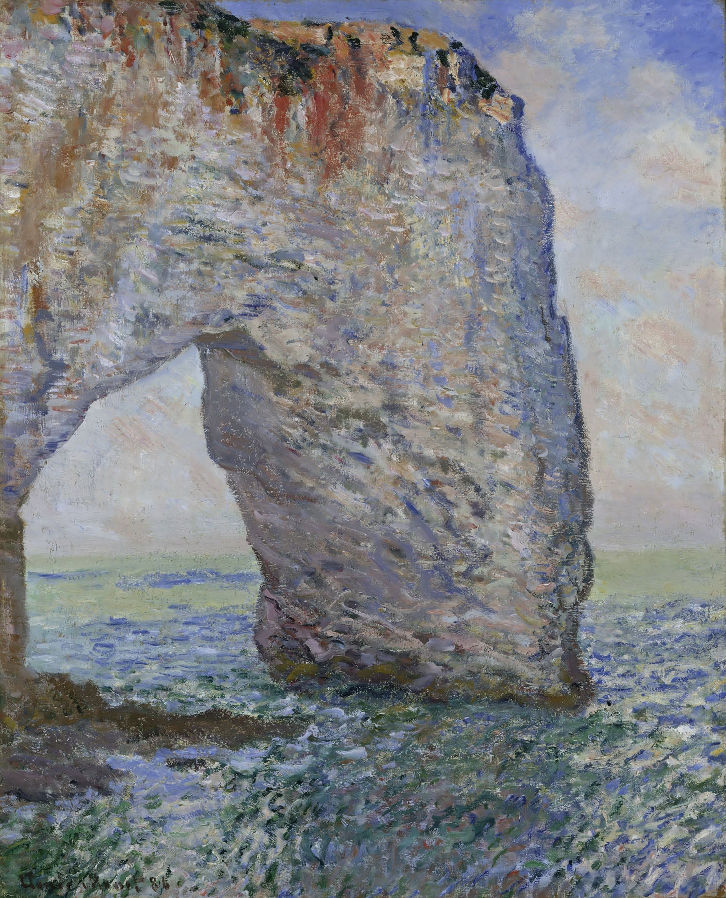 The Manneporte near Étretat — Tall Coastal canvas wall art by Claude Monet