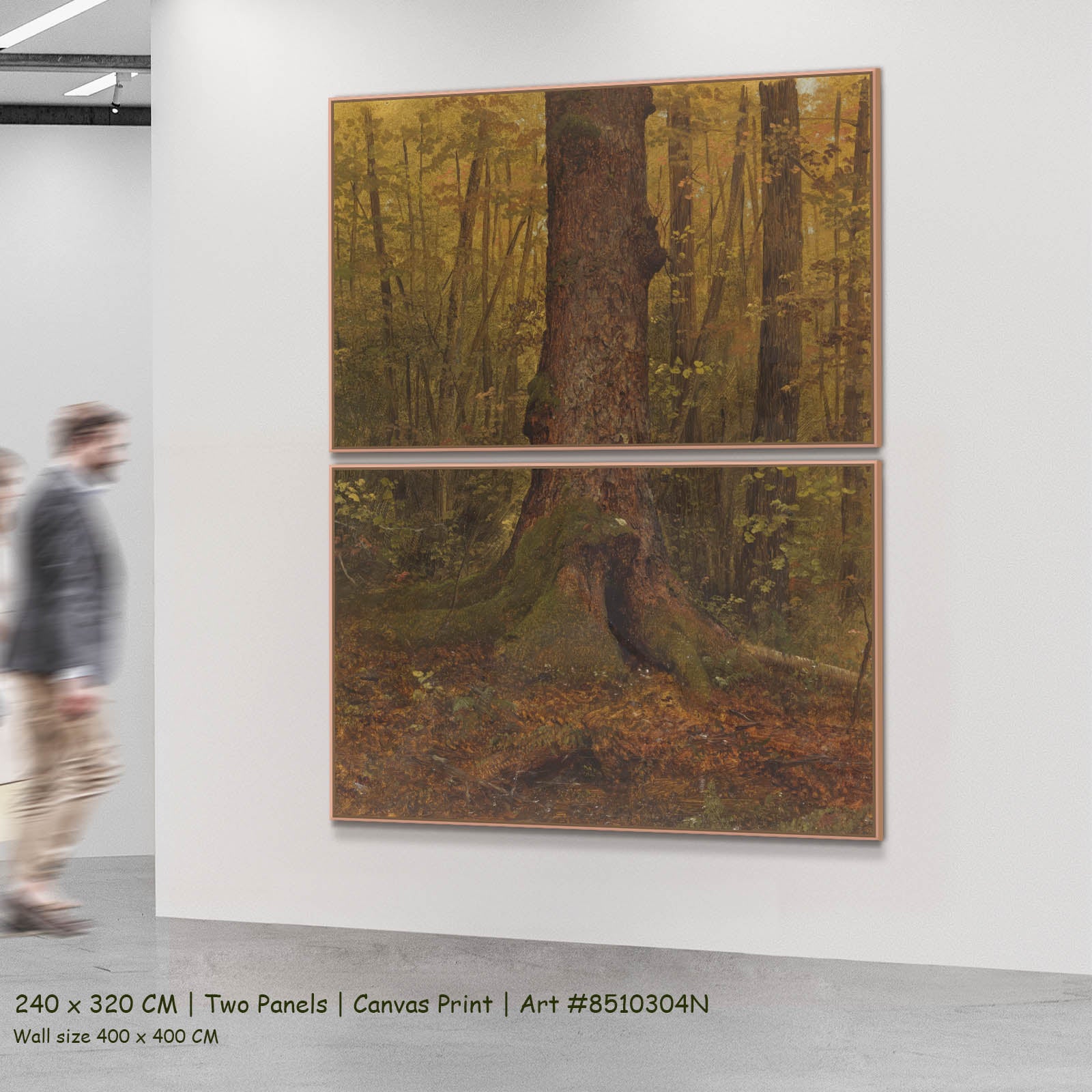 In the Woods, Maine Landscape two-panel canvas wall art set, 240 × 320 cm