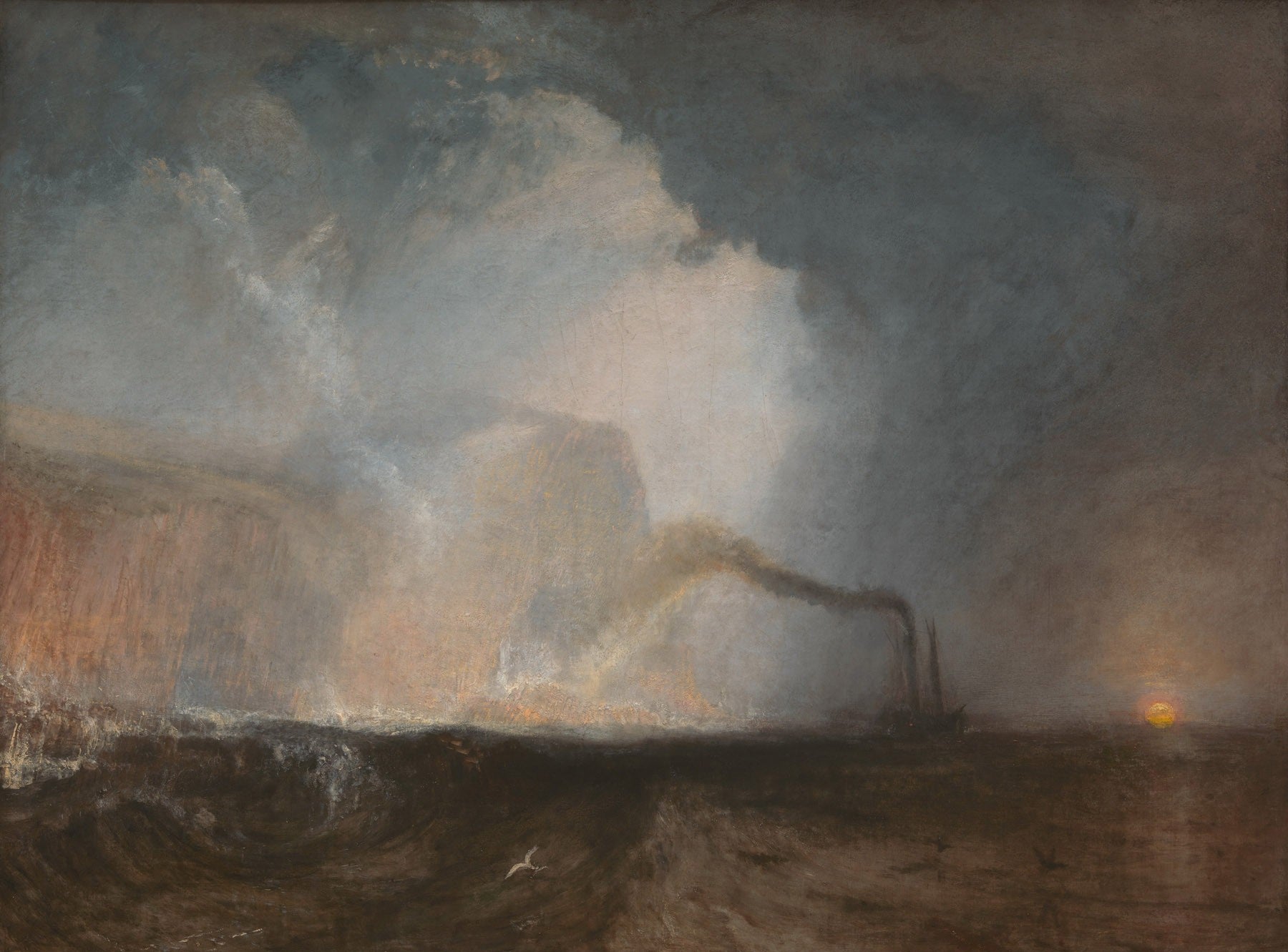Staffa, Fingal's Cave — Oversized Seascape canvas wall art by J.M.W. Turner