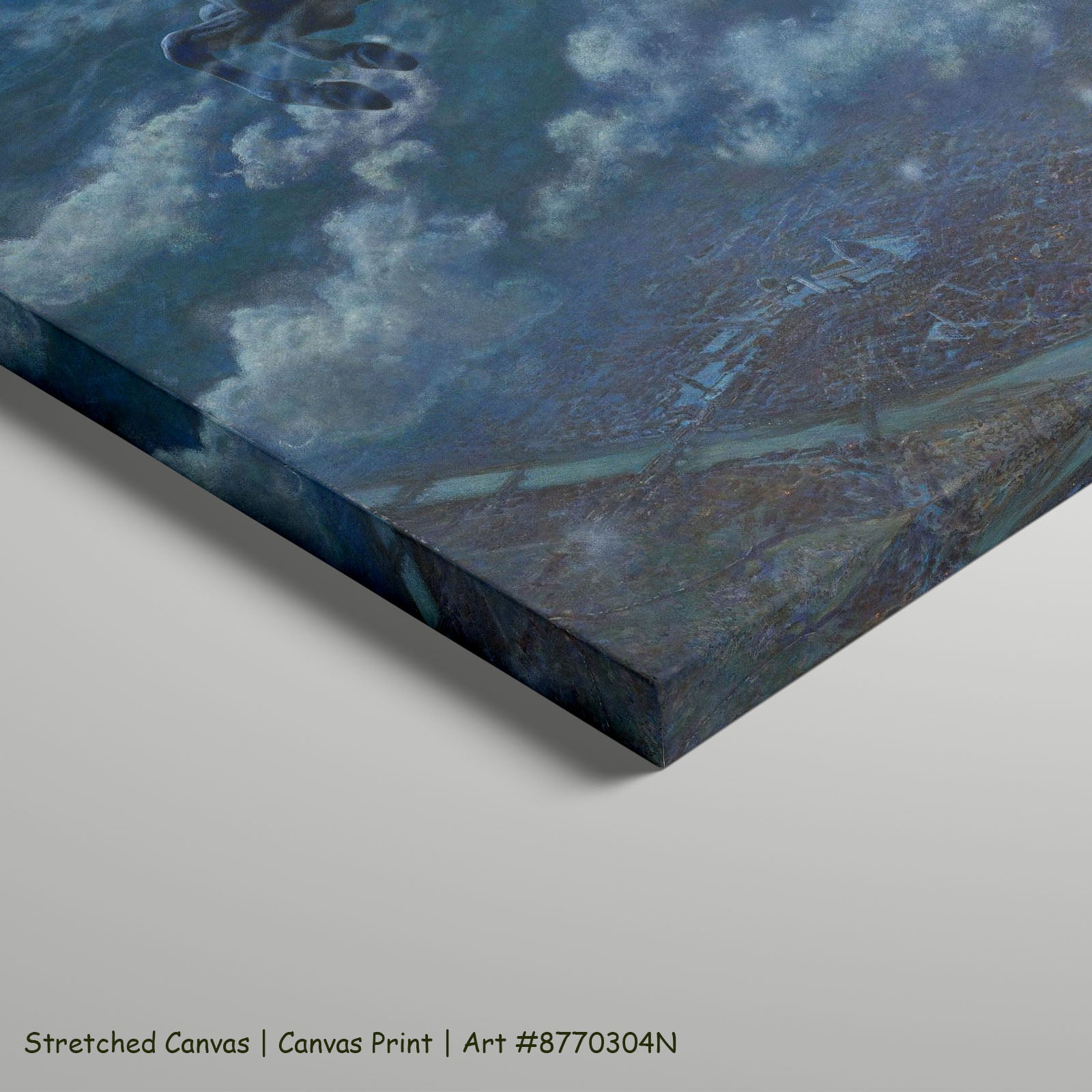 Dream Idyll by Edward Robert Hughes as a large stretched blue and black Symbolist canvas print