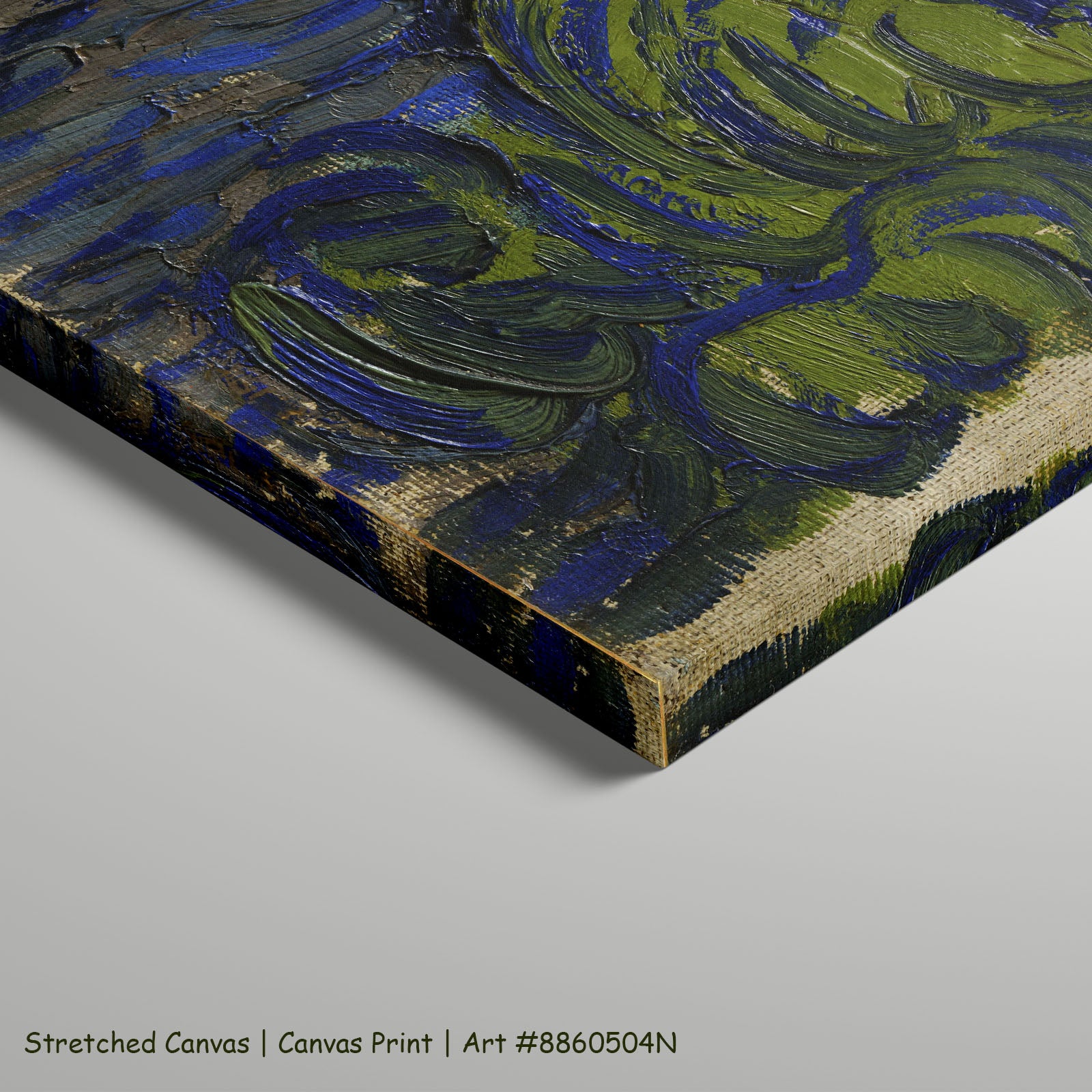 The Starry Night by Vincent van Gogh as a large stretched blue and yellow Impressionist canvas print