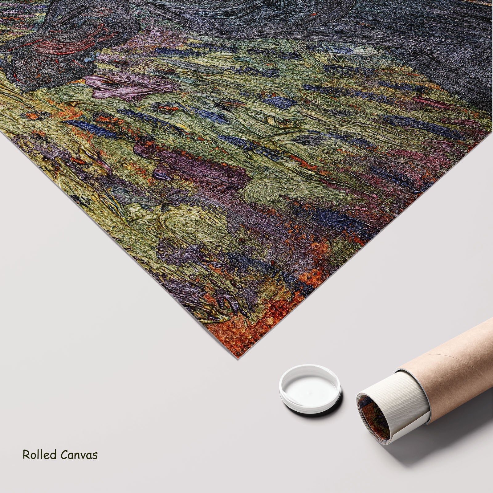 The Sower by Vincent van Gogh as a large rolled gold and purple Impressionist canvas print