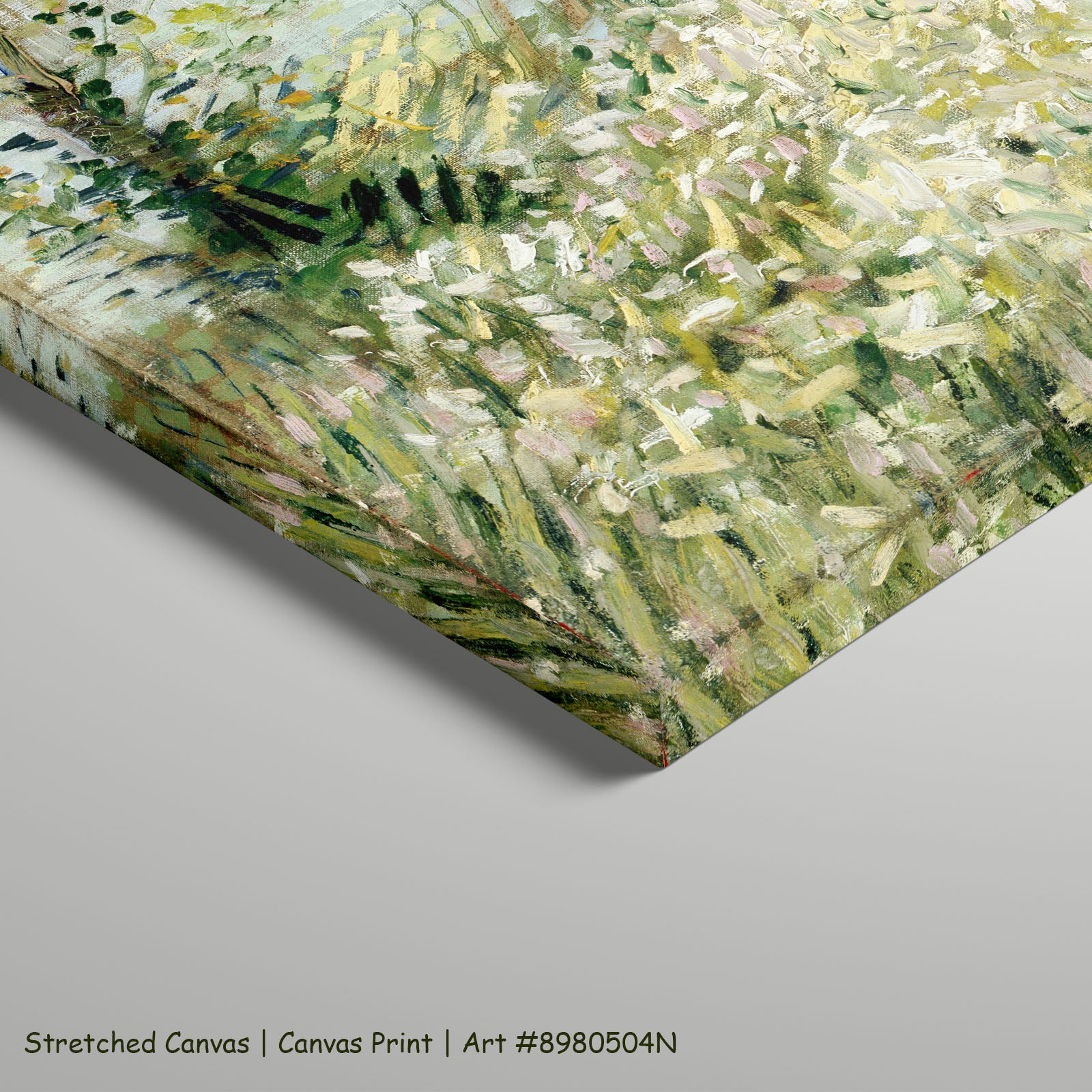 Banks of the Seine with Pont by Vincent van Gogh as a large stretched green and white Impressionist canvas print