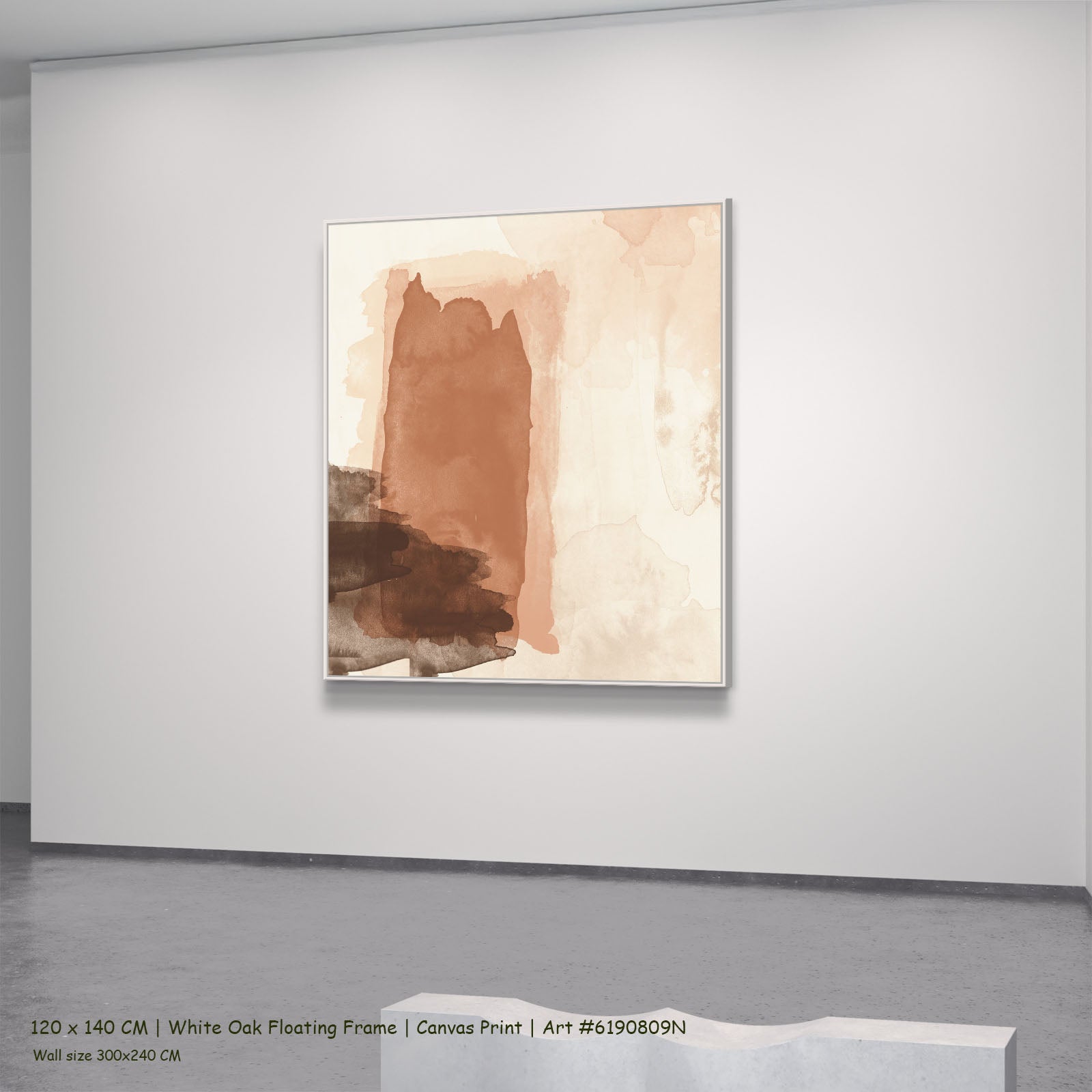 9201N — white oak mockup, large canvas print