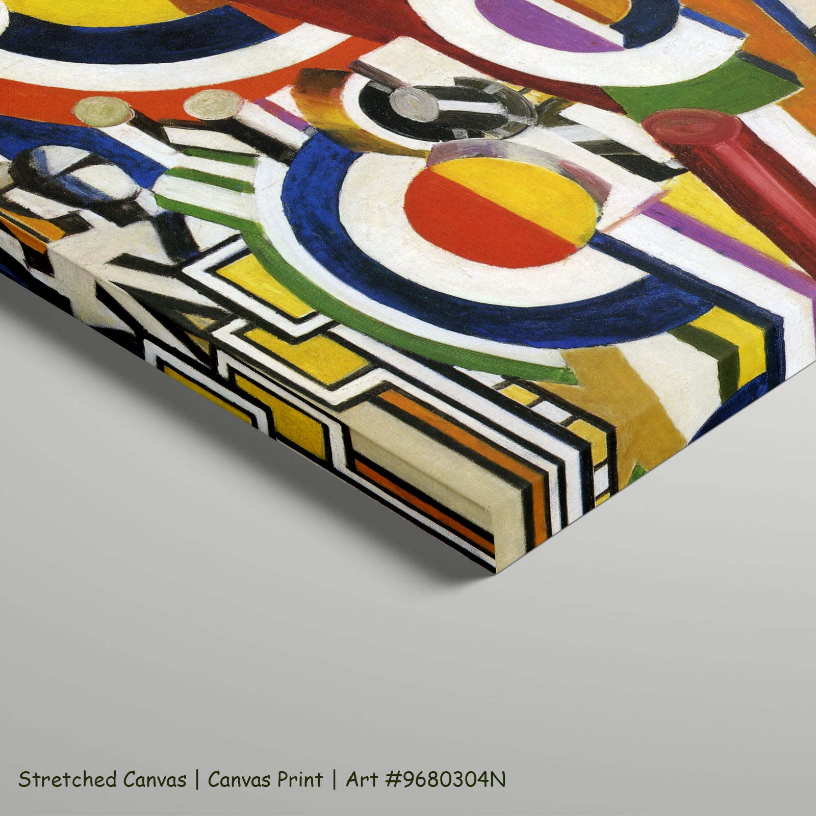 Discs by Fernand Léger as a large stretched blue and red Cubist Abstract canvas print