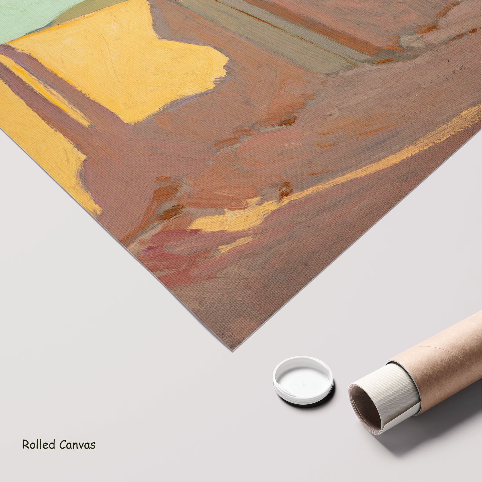 Shadow Street by Victor Higgins as a large rolled gold and grey Landscape canvas print