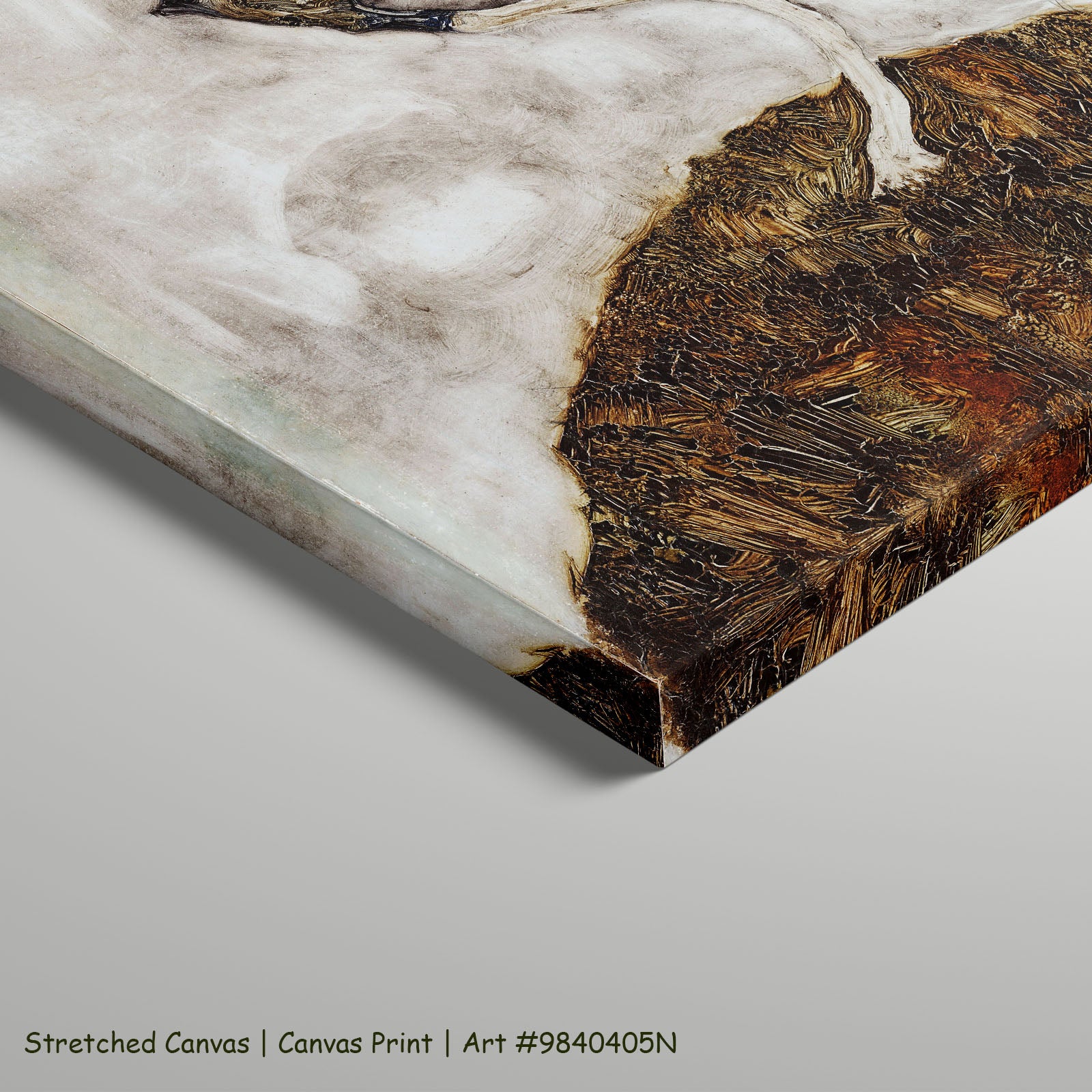 Small Tree in Late Autumn by Egon Schiele as a large stretched brown and white Expressionist Abstract canvas print