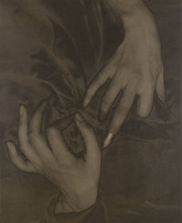 Georgia O'Keeffe — Hands and Thimble — Tall Portrait Photography canvas wall art by Alfred Stieglitz